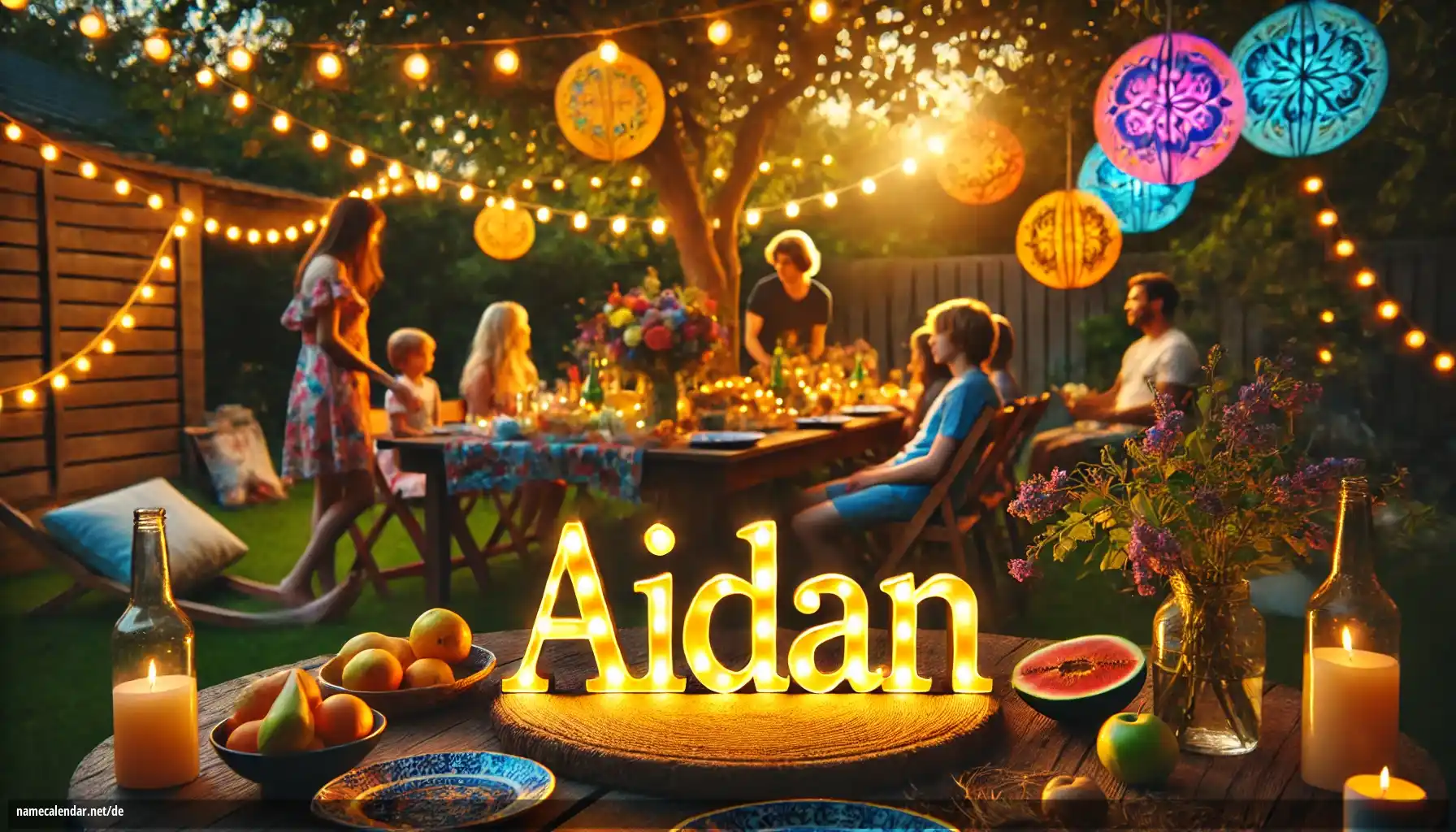 Feier des Namenstages und des Namens - Aidan