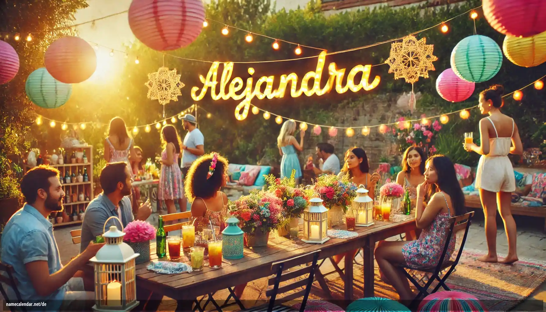 Feier des Namenstages und des Namens - Alejandra