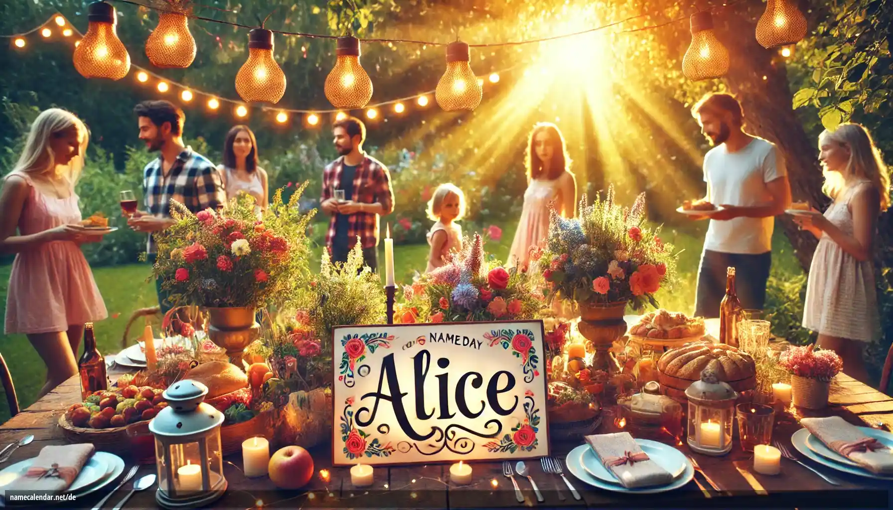 Feier des Namenstages und des Namens - Alice