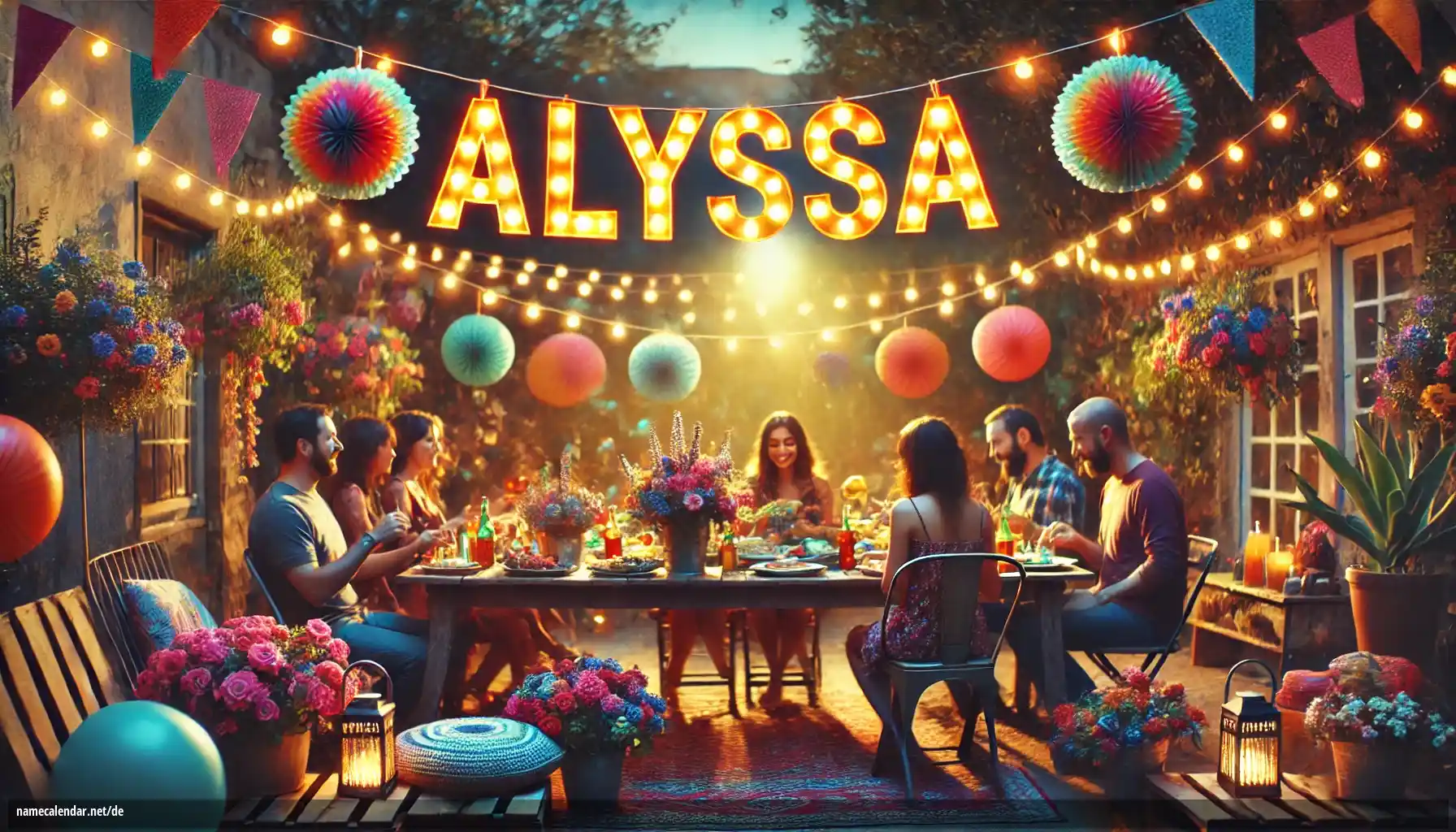 Feier des Namenstages und des Namens - Alyssa