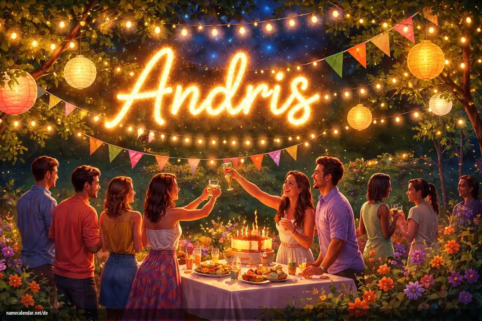 Feier des Namenstages und des Namens - Andris