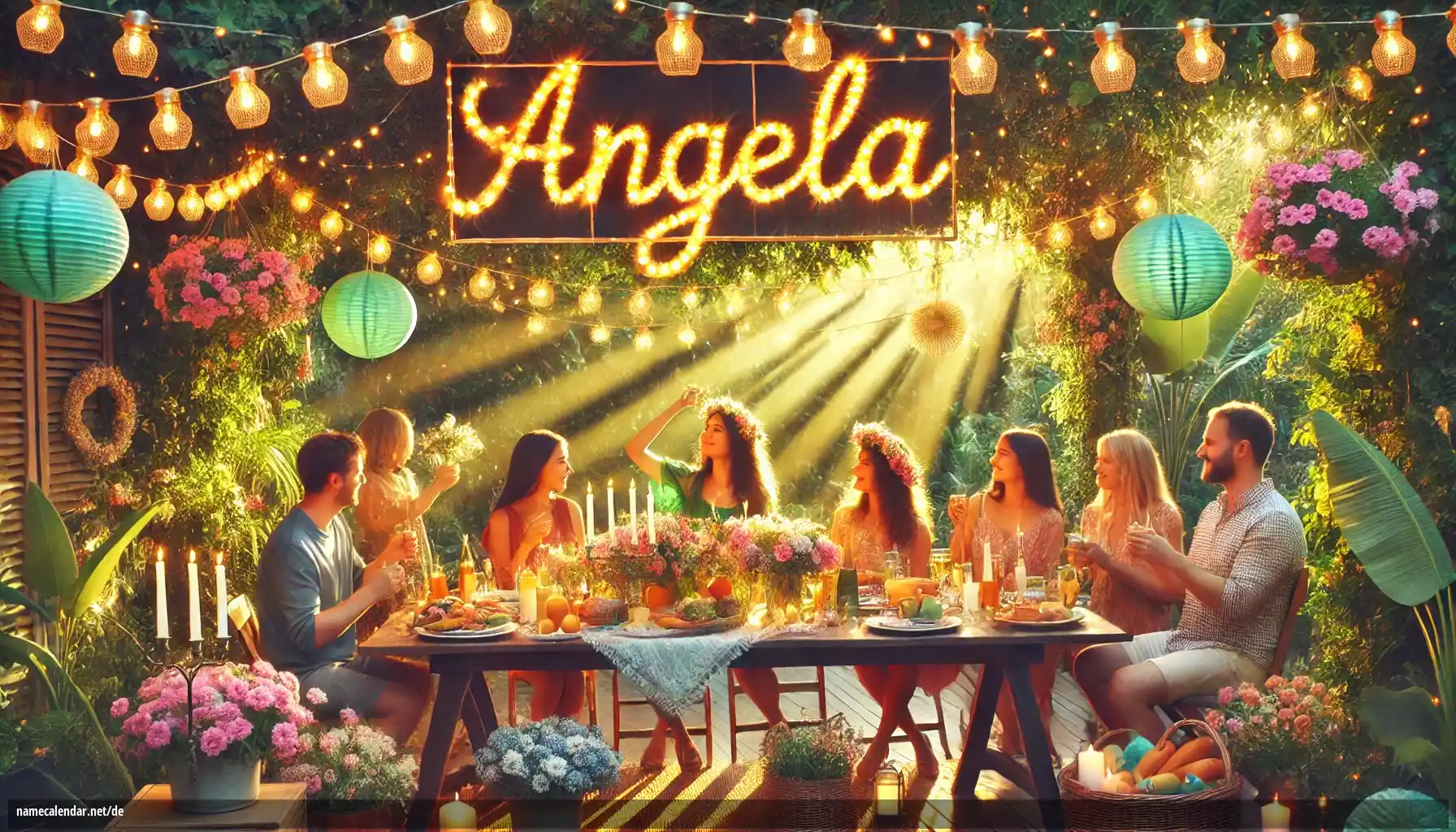 Feier des Namenstages und des Namens - Angéla