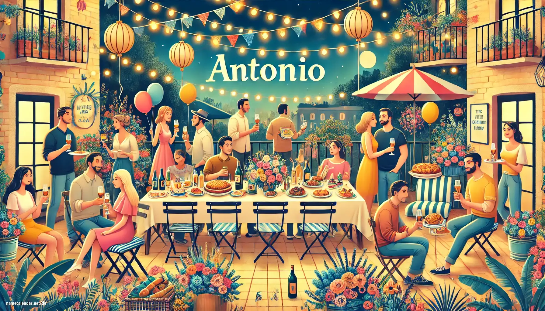 Feier des Namenstages und des Namens - Antonio