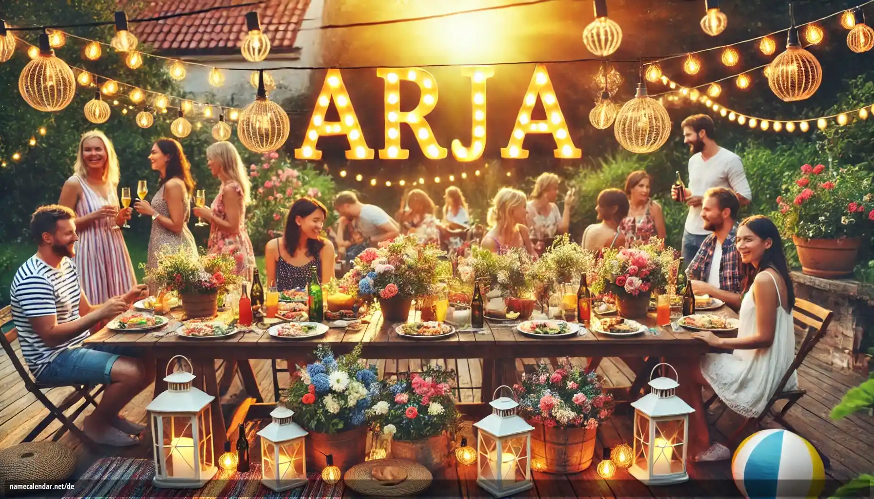 Feier des Namenstages und des Namens - Arja