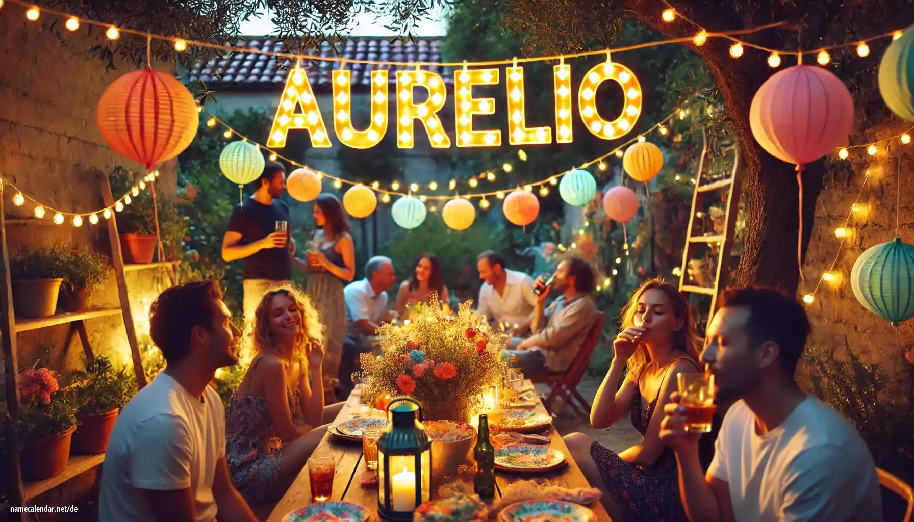 Feier des Namenstages und des Namens - Aurelio