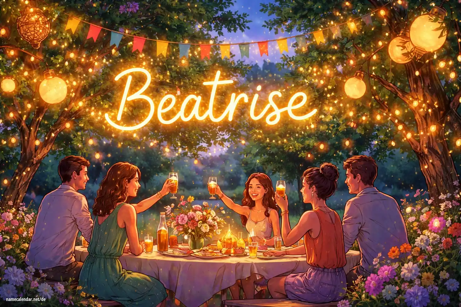 Feier des Namenstages und des Namens - Beatrise