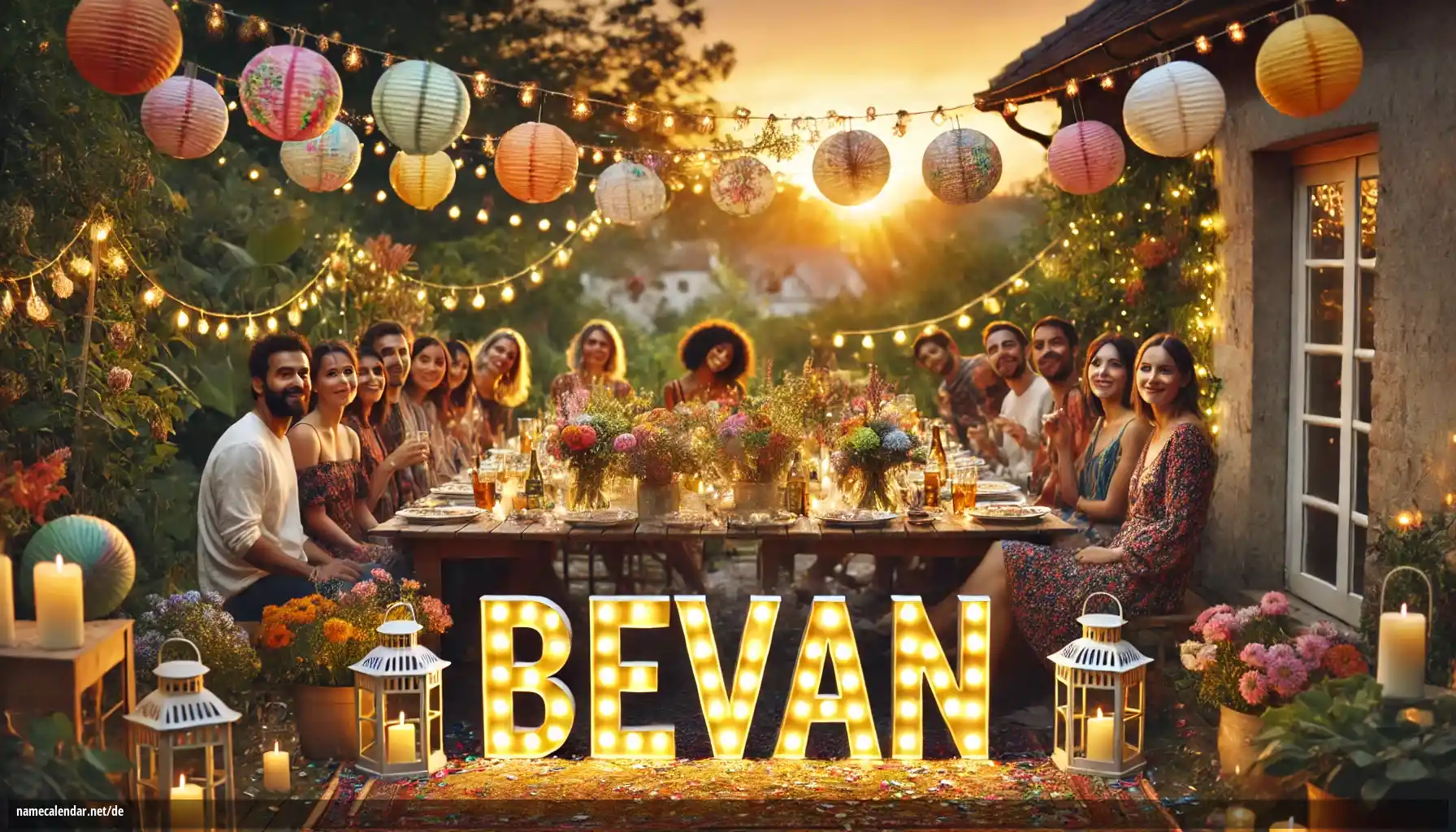 Feier des Namenstages und des Namens - Bevan