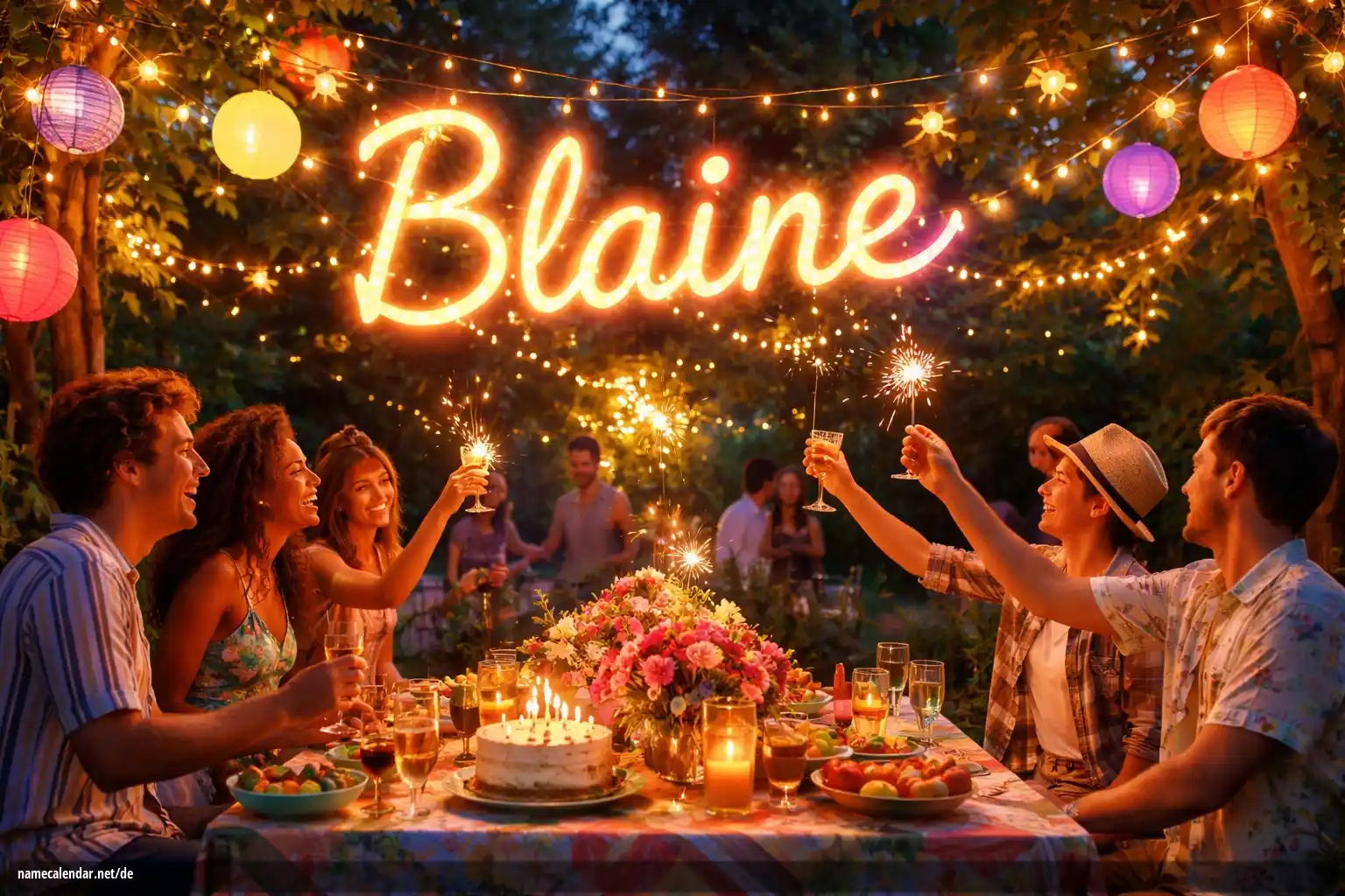 Feier des Namenstages und des Namens - Blaine