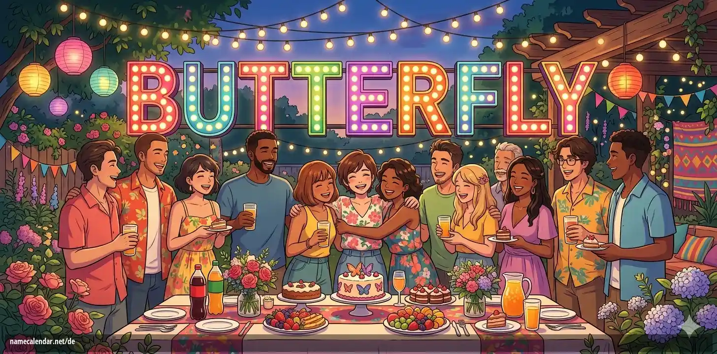 Feier des Namenstages und des Namens - Butterfly