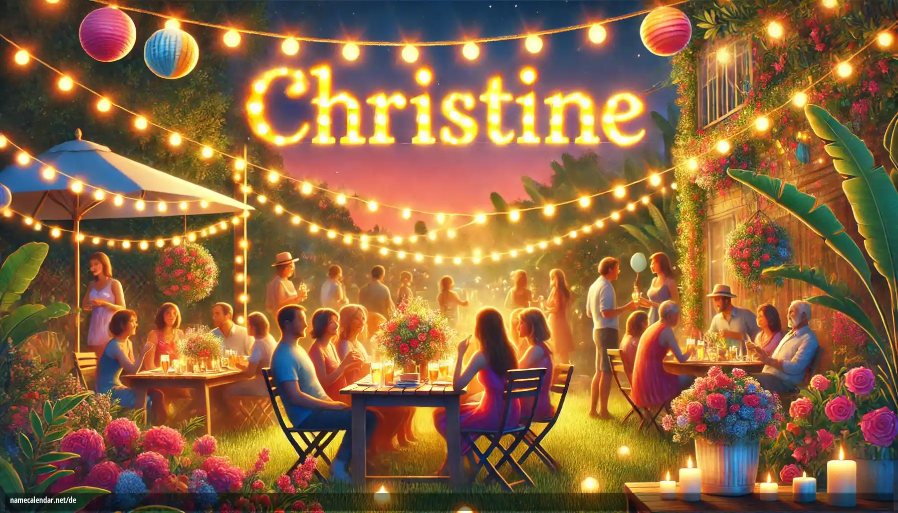 Feier des Namenstages und des Namens - Christine