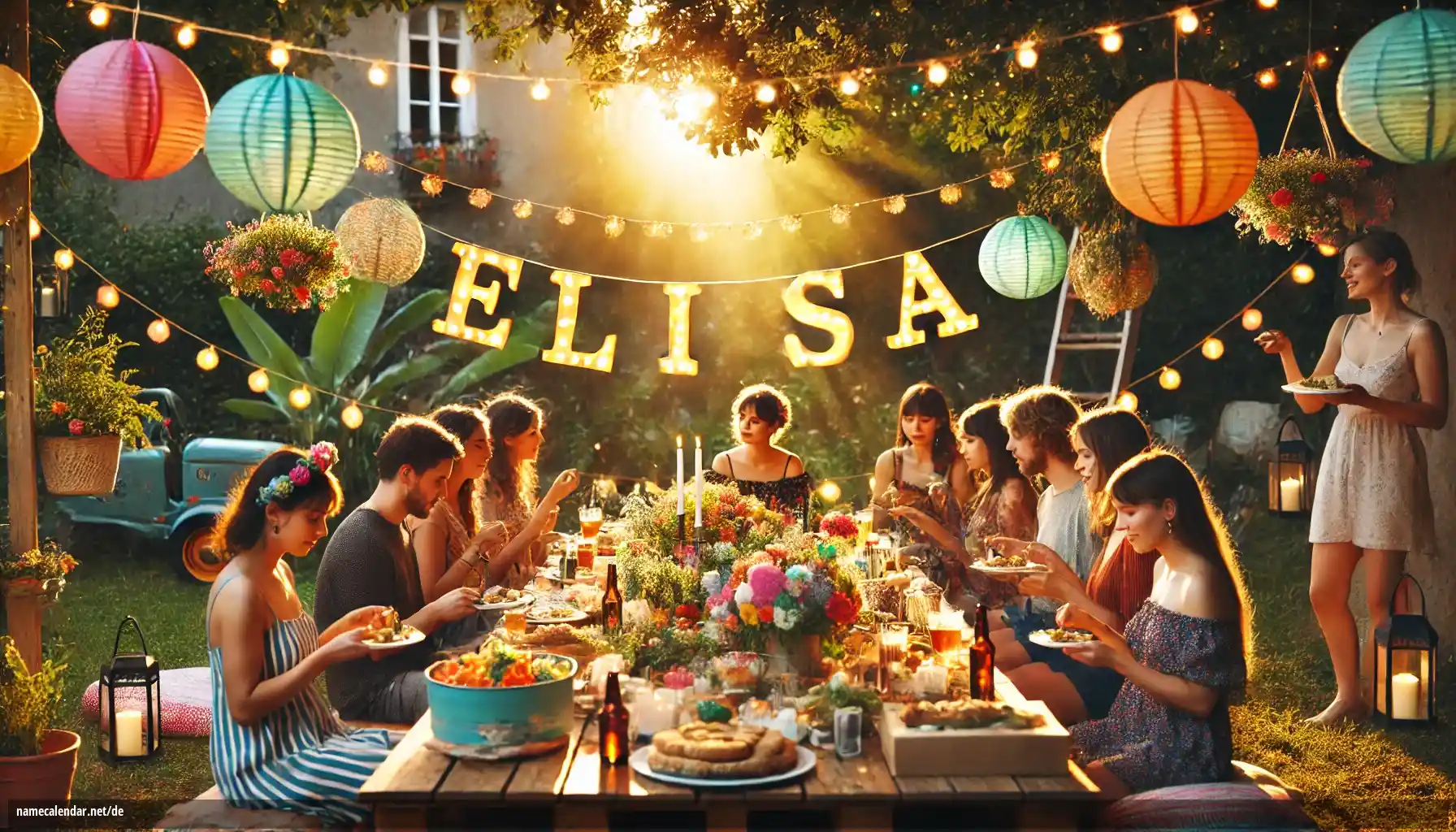 Feier des Namenstages und des Namens - Elisa