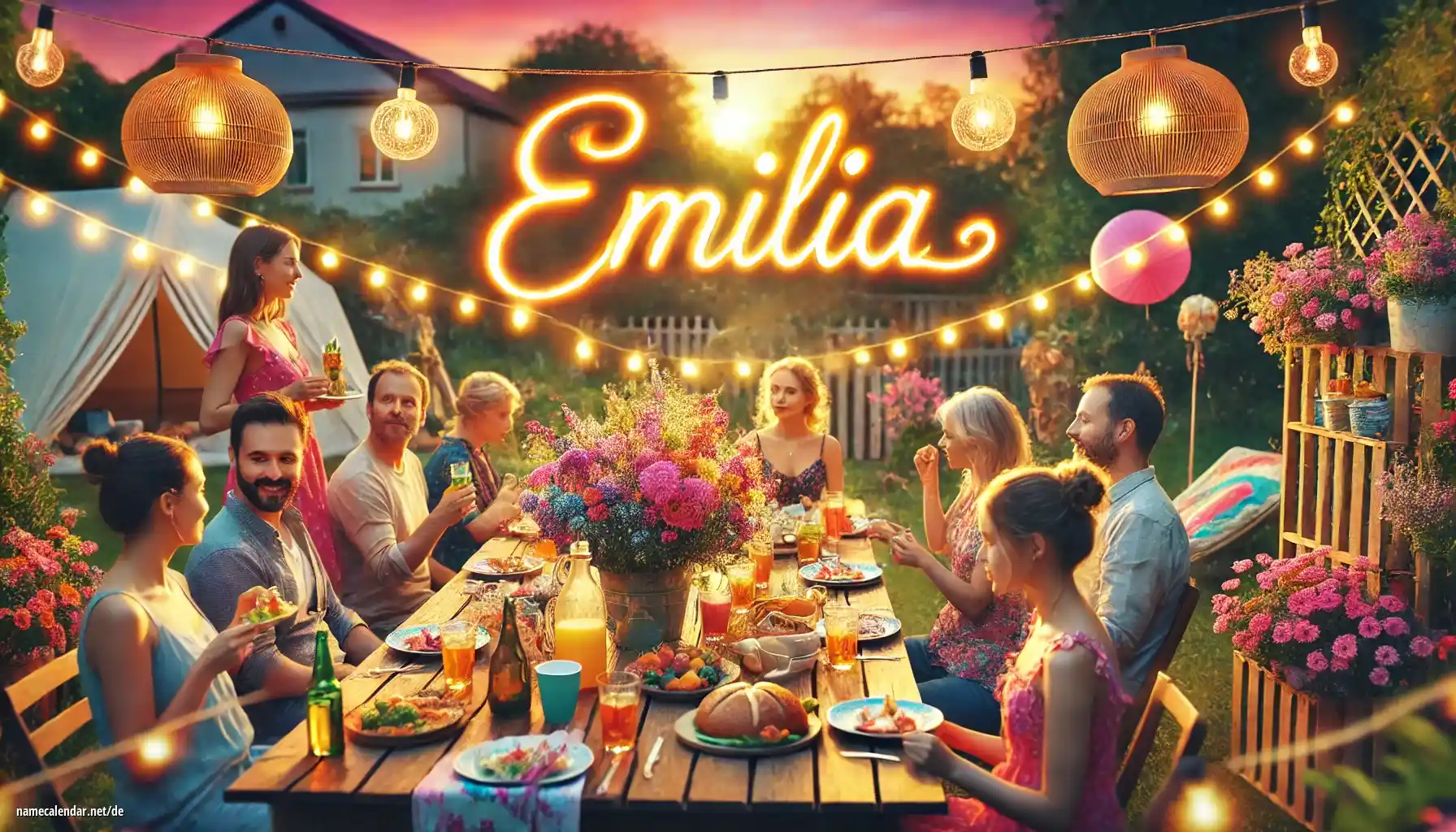 Feier des Namenstages und des Namens - Emília