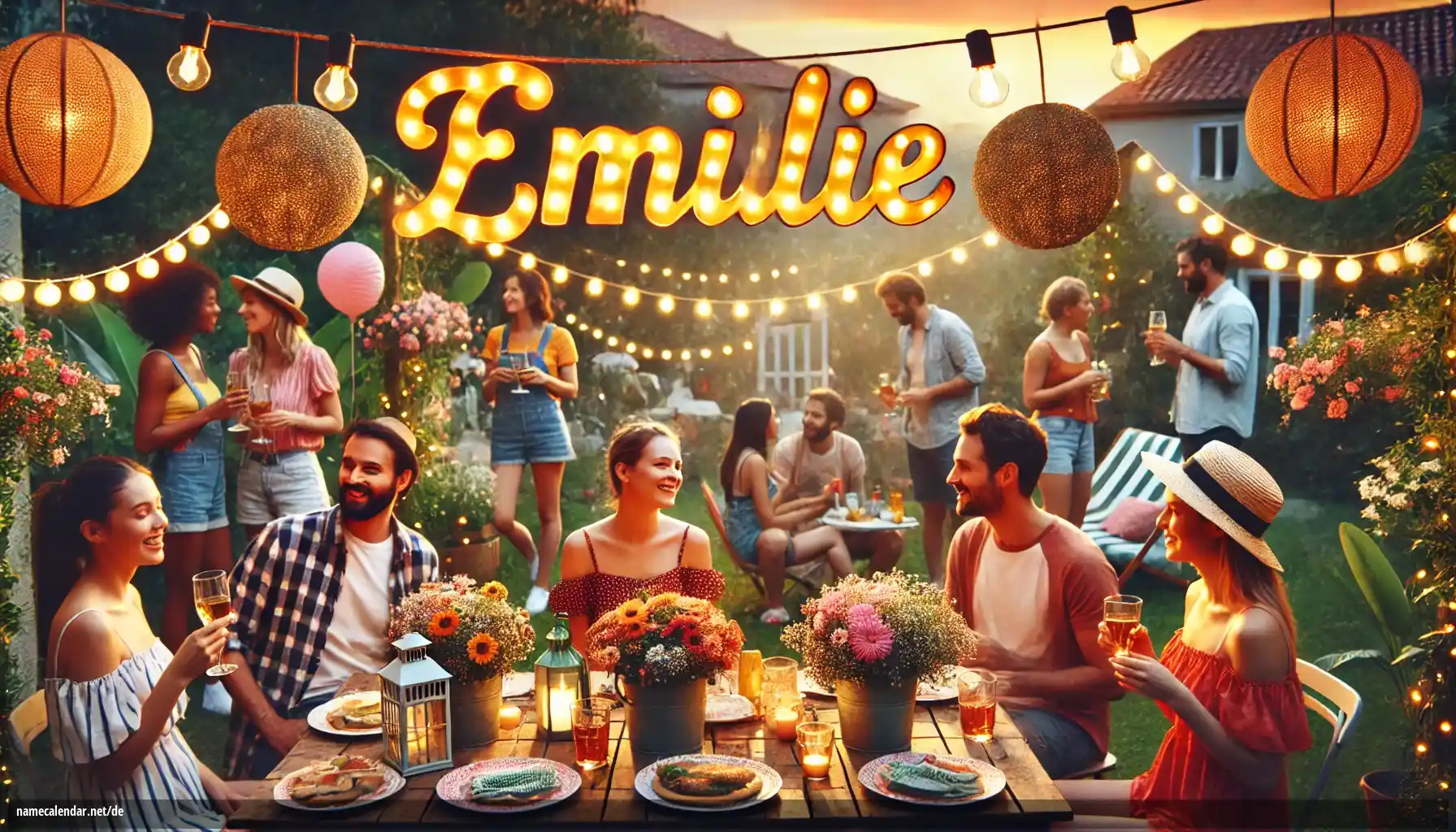 Feier des Namenstages und des Namens - Emílie