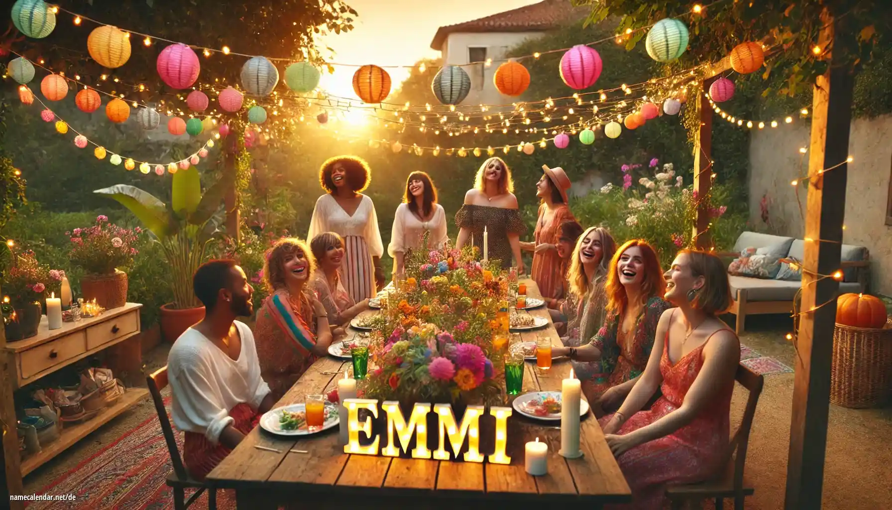 Feier des Namenstages und des Namens - Emmi