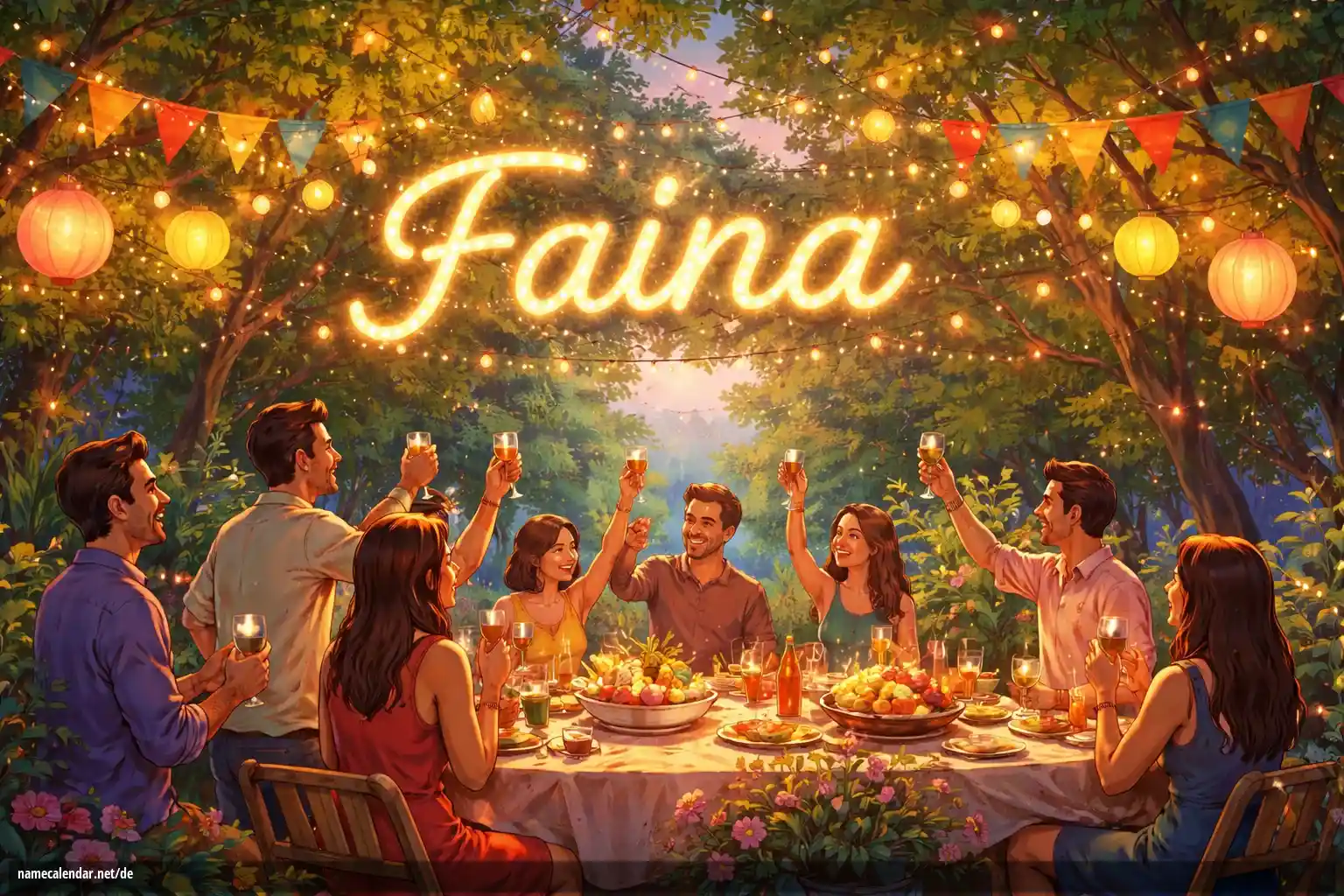 Feier des Namenstages und des Namens - Faina