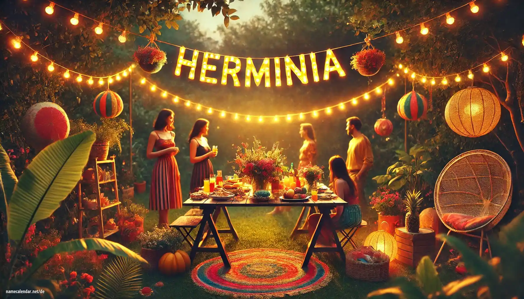 Feier des Namenstages und des Namens - Herminia