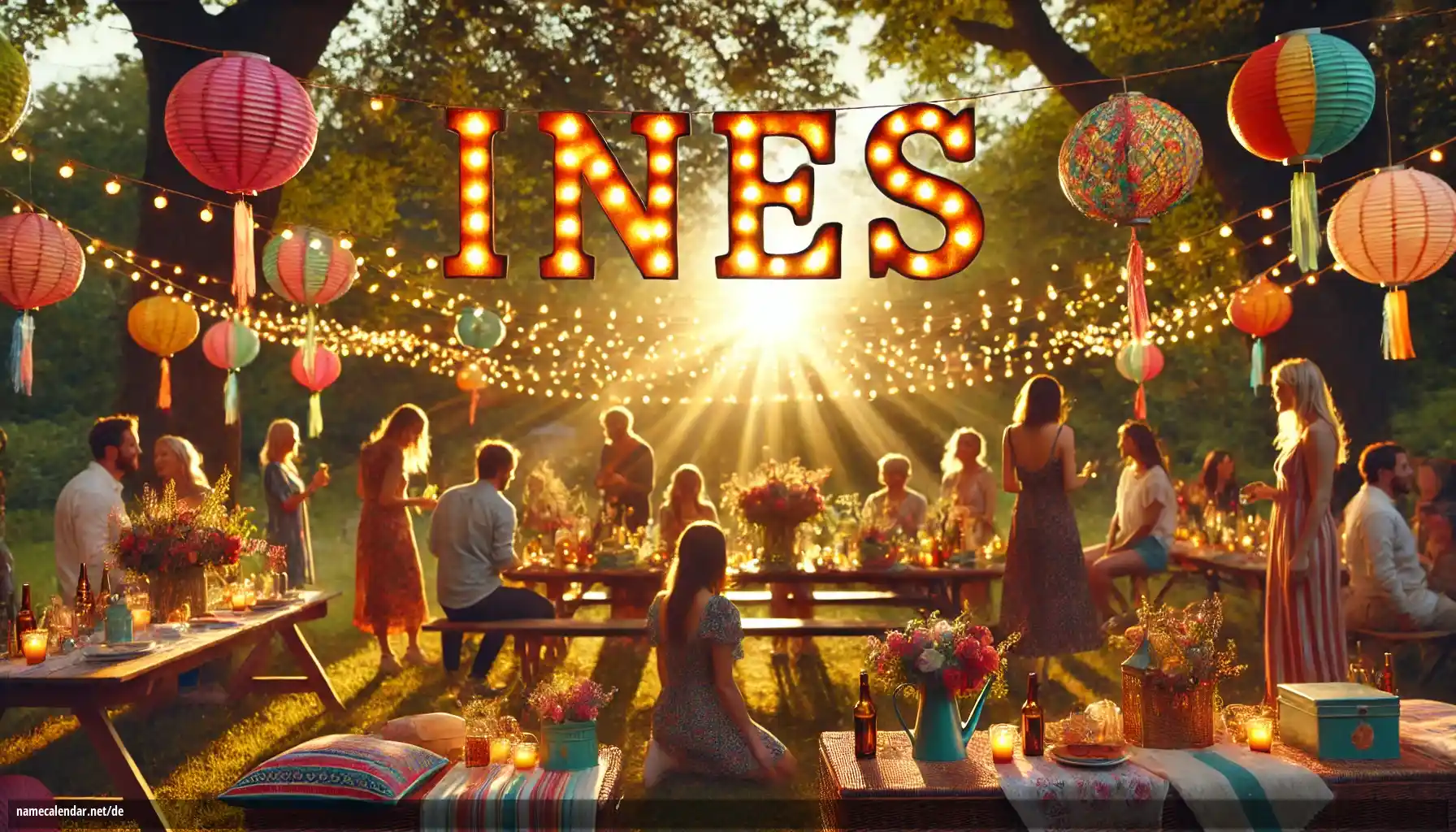 Feier des Namenstages und des Namens - Ines