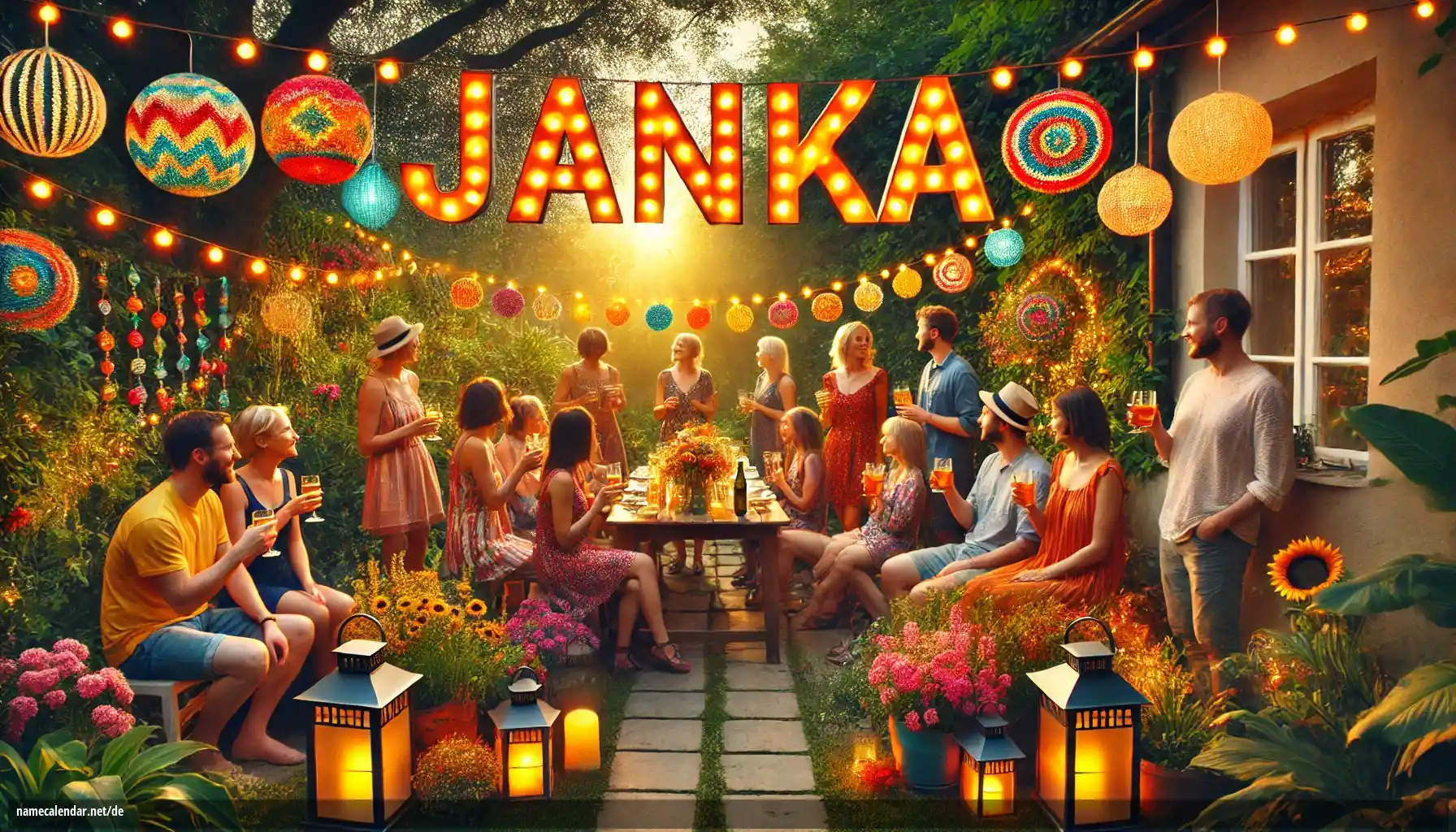 Feier des Namenstages und des Namens - Janka