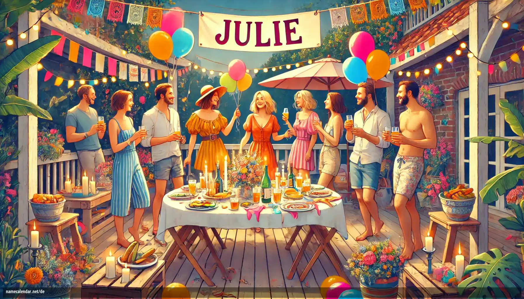 Feier des Namenstages und des Namens - Julie