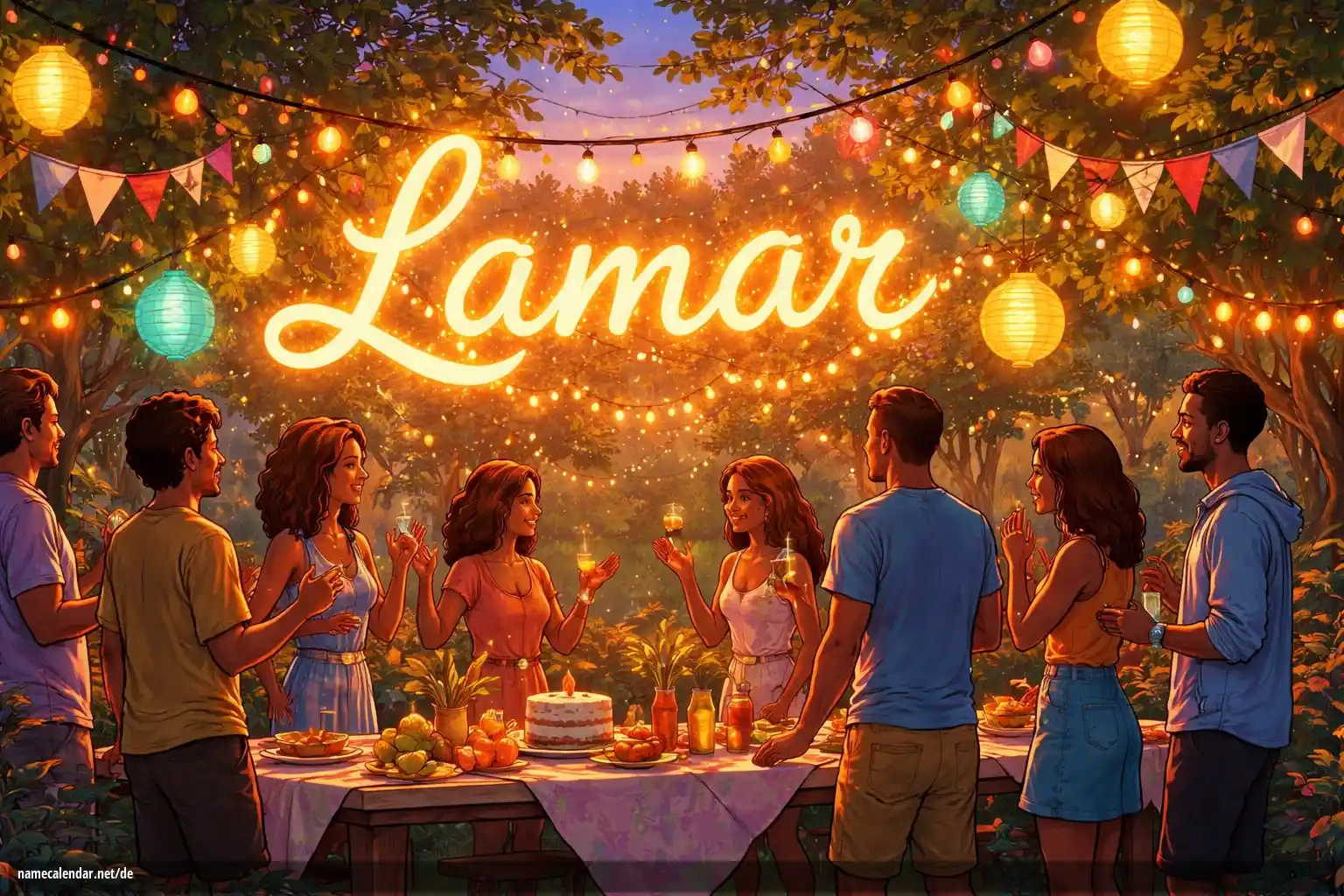 Feier des Namenstages und des Namens - Lamar