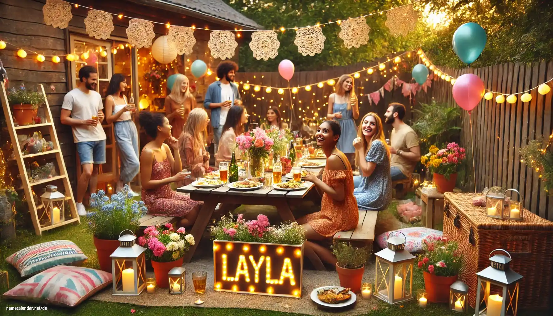 Feier des Namenstages und des Namens - Layla