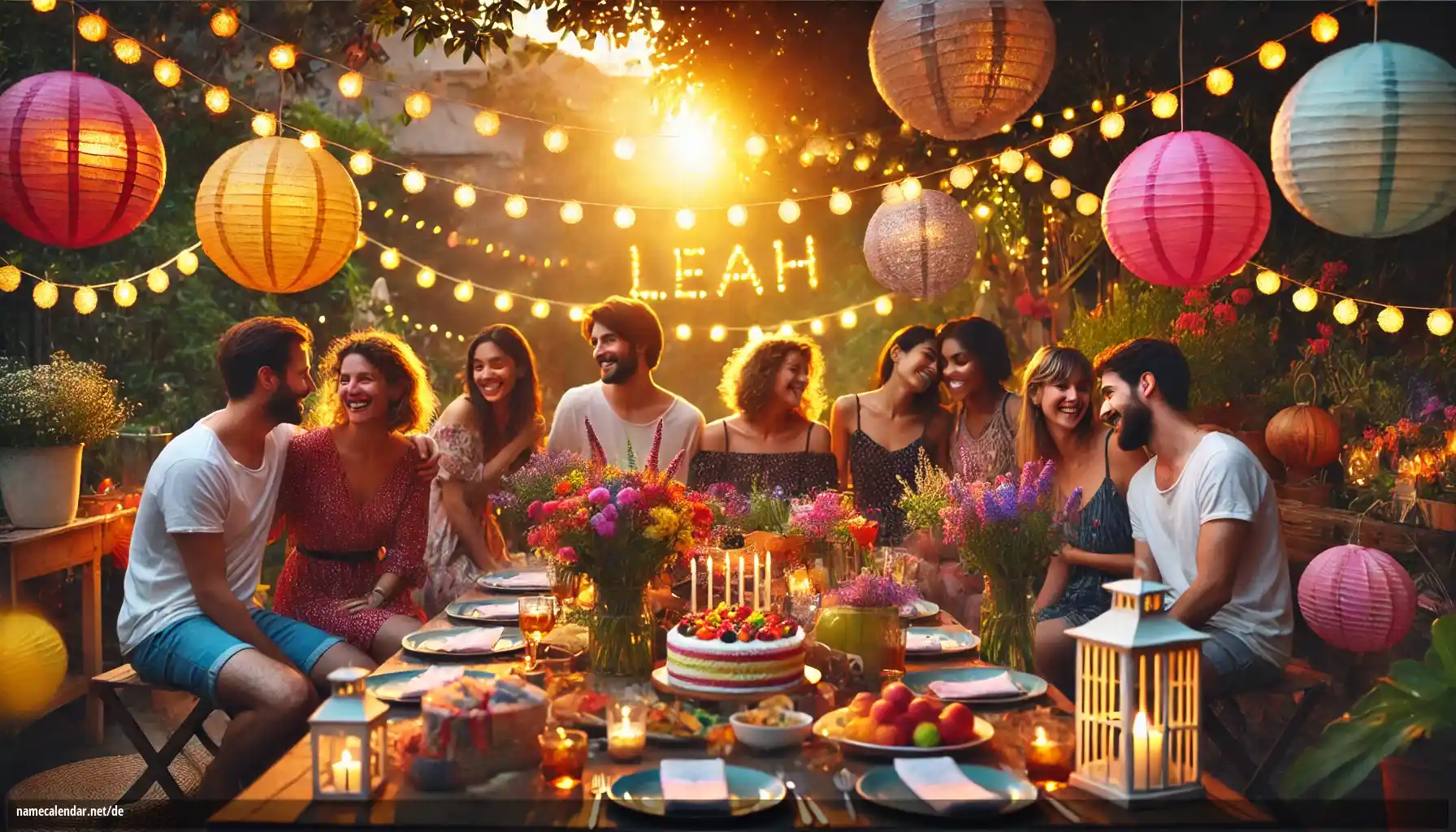 Feier des Namenstages und des Namens - Leah