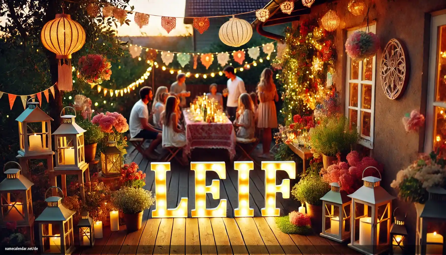 Feier des Namenstages und des Namens - Leif