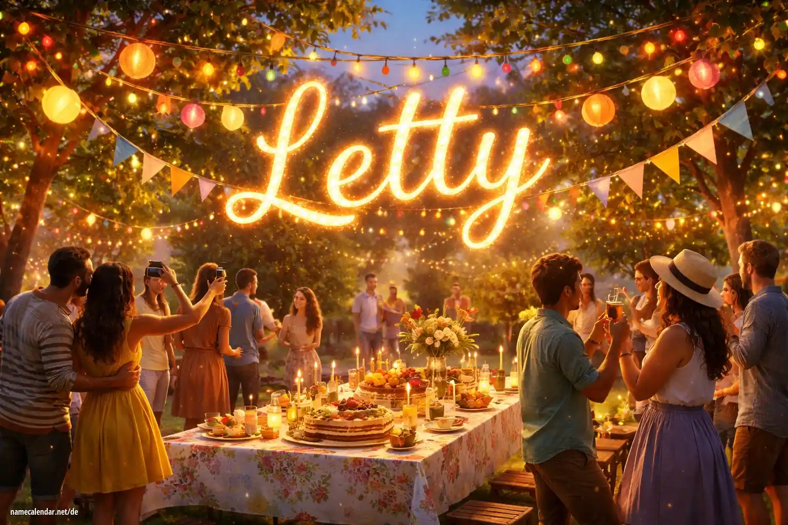 Feier des Namenstages und des Namens - Letty