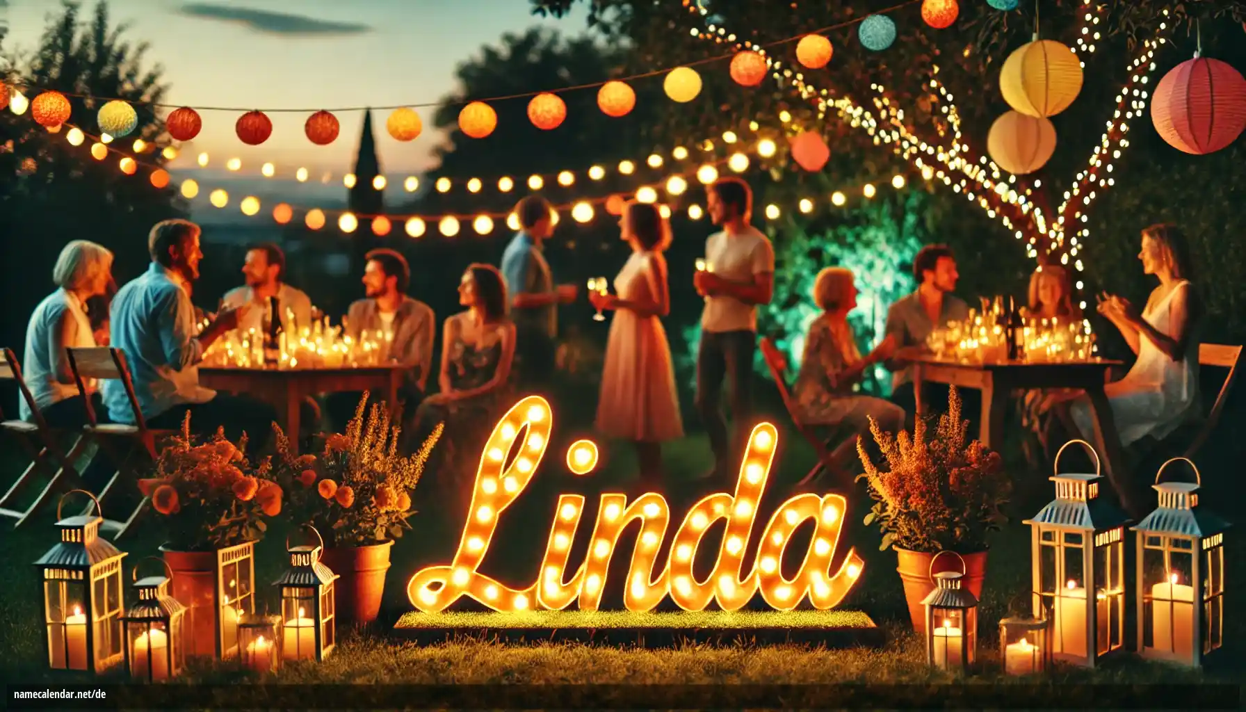 Feier des Namenstages und des Namens - Linda