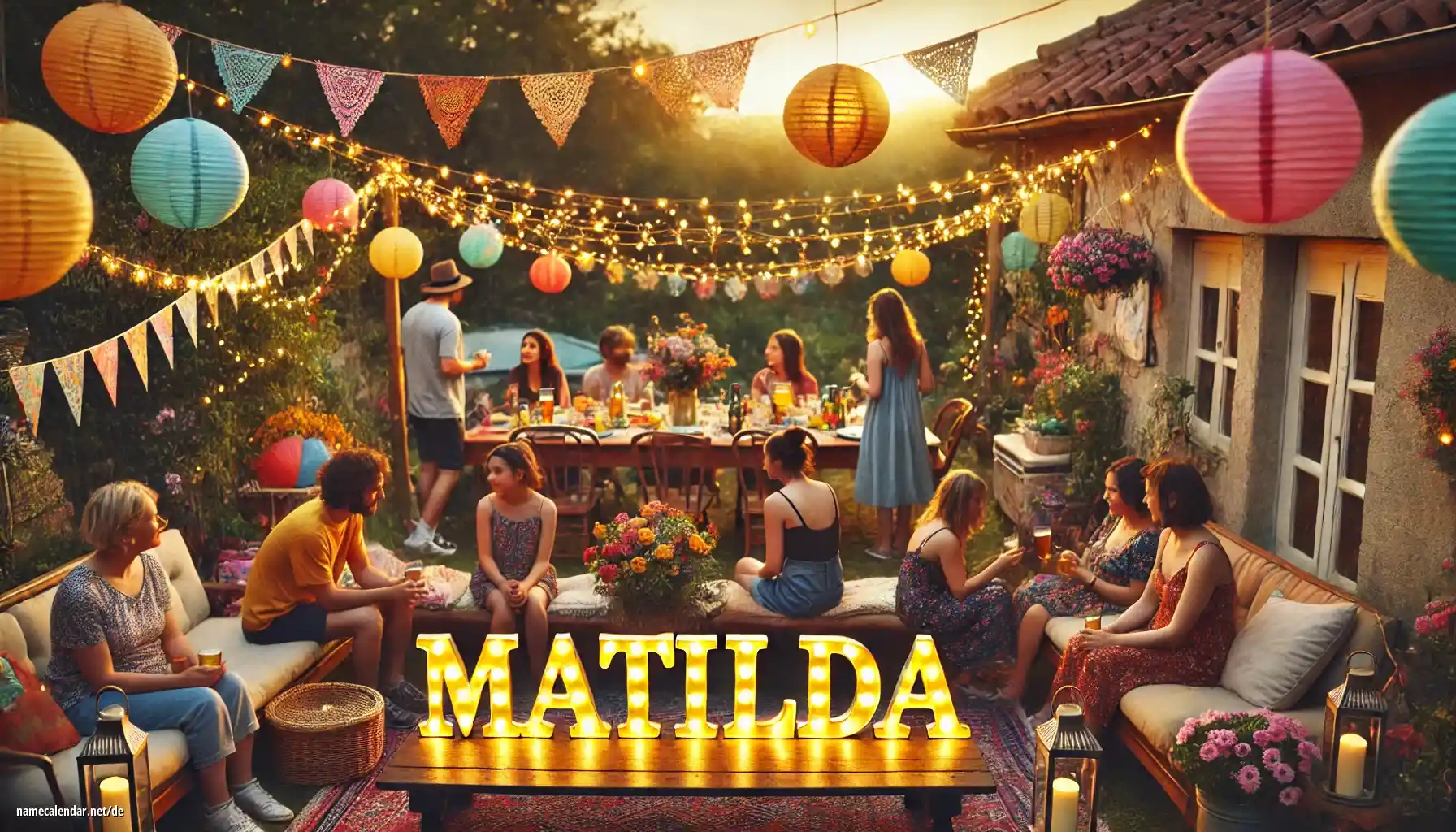 Feier des Namenstages und des Namens - Matilda