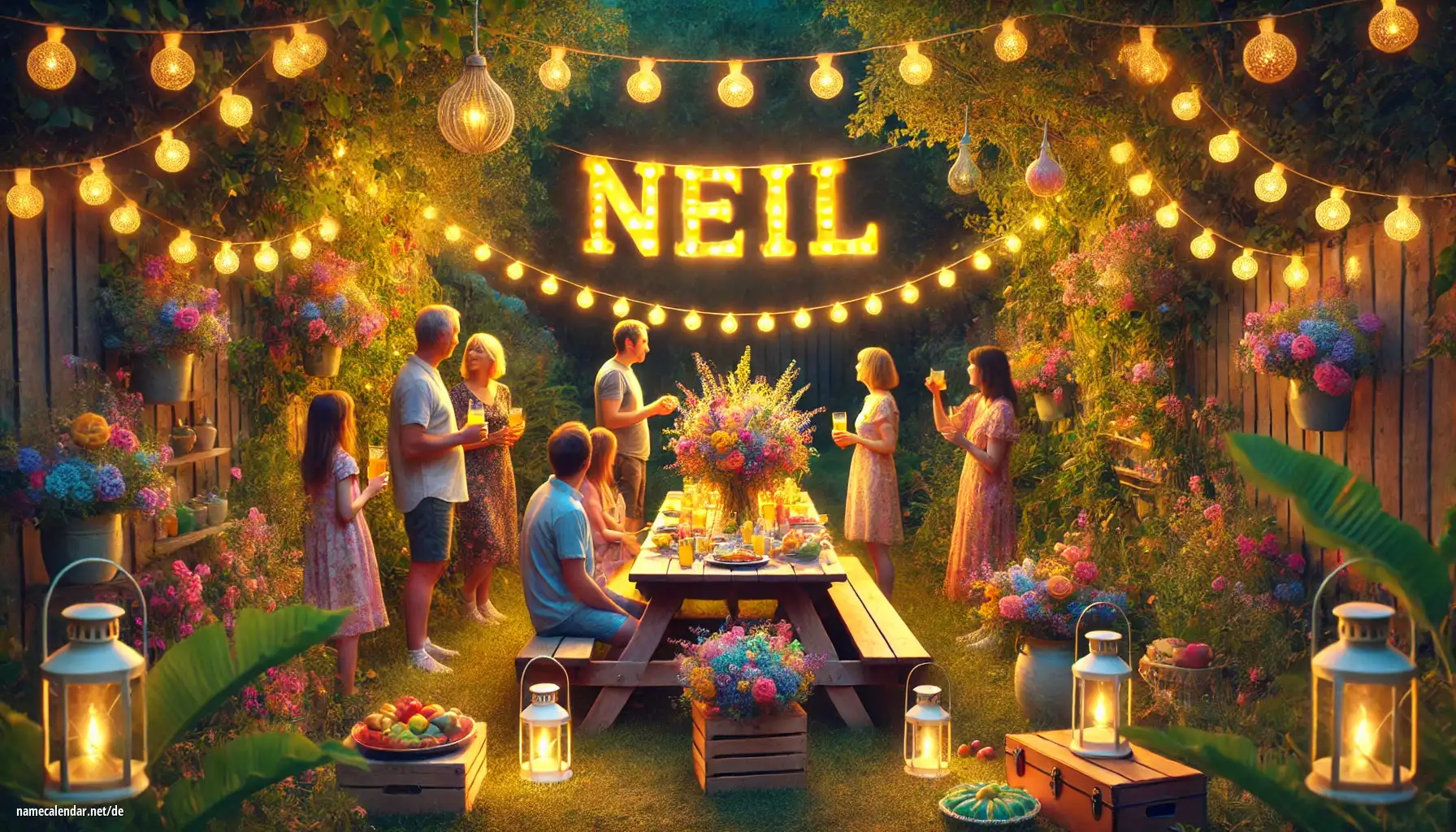 Feier des Namenstages und des Namens - Neil