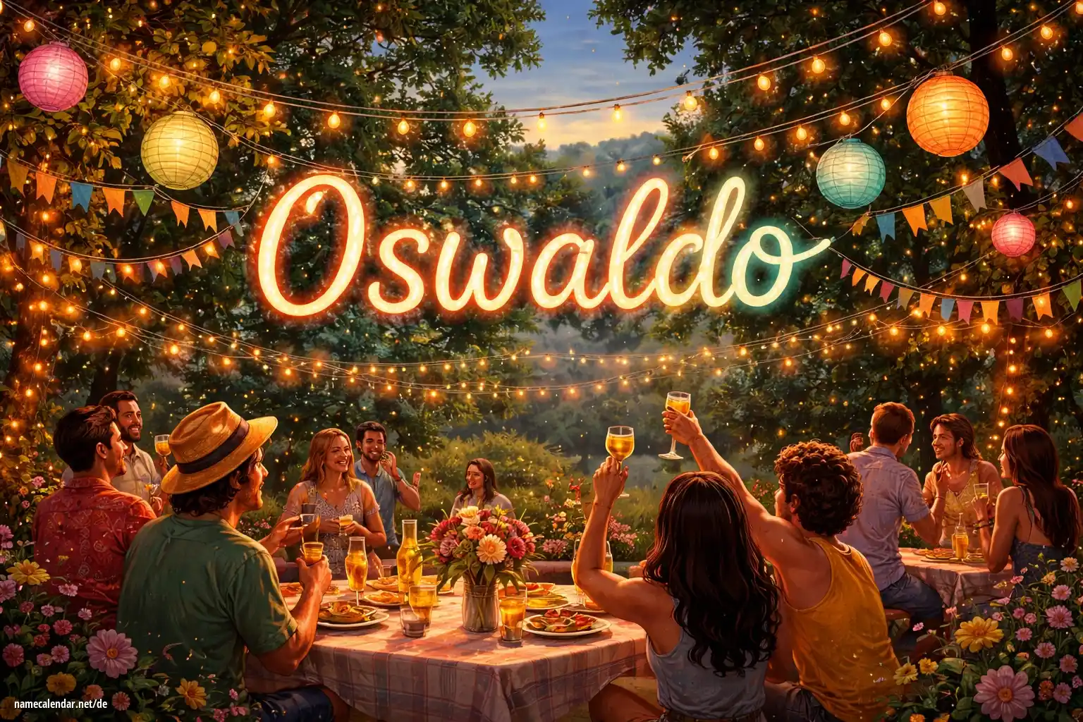 Feier des Namenstages und des Namens - Oswaldo