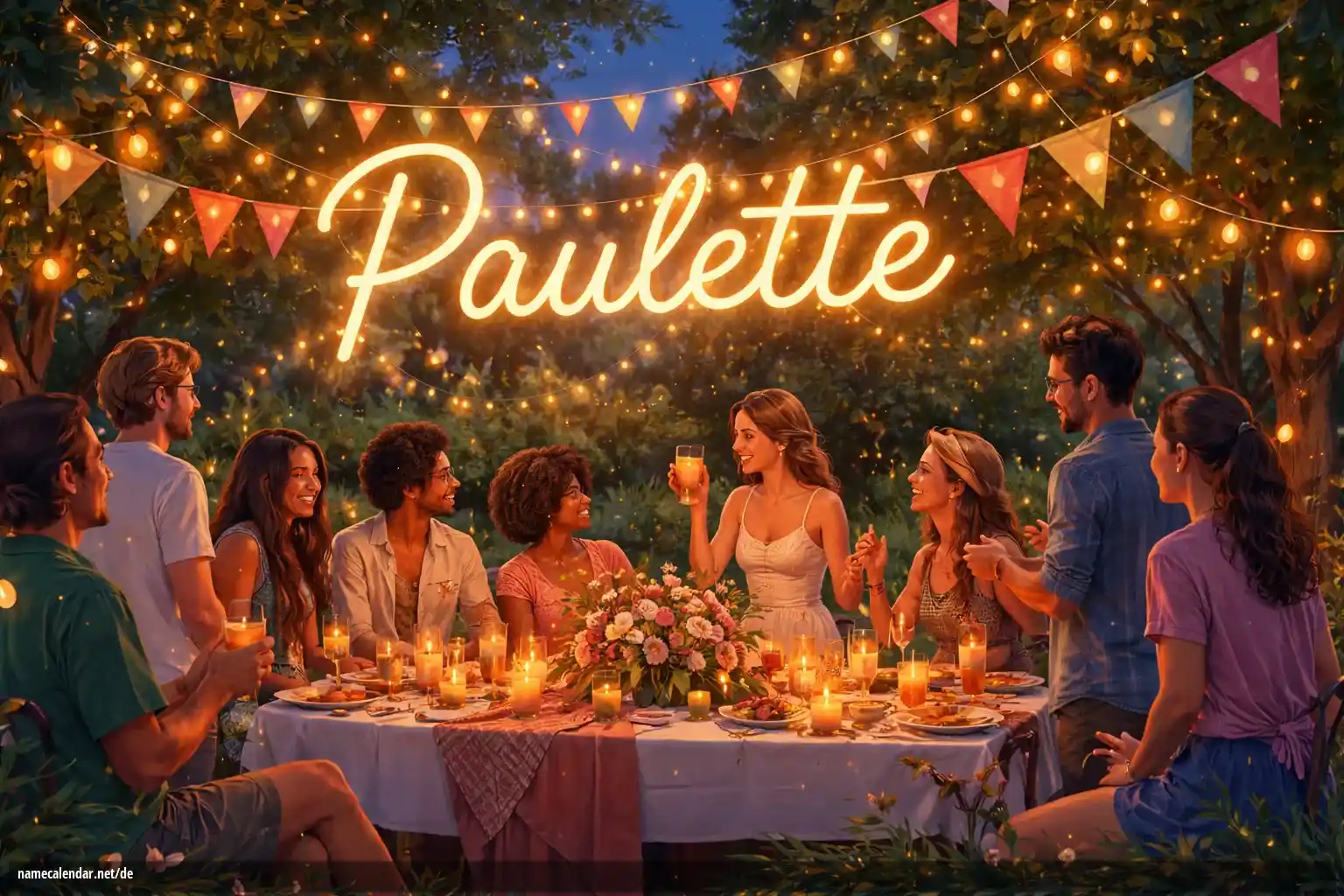 Feier des Namenstages und des Namens - Paulette