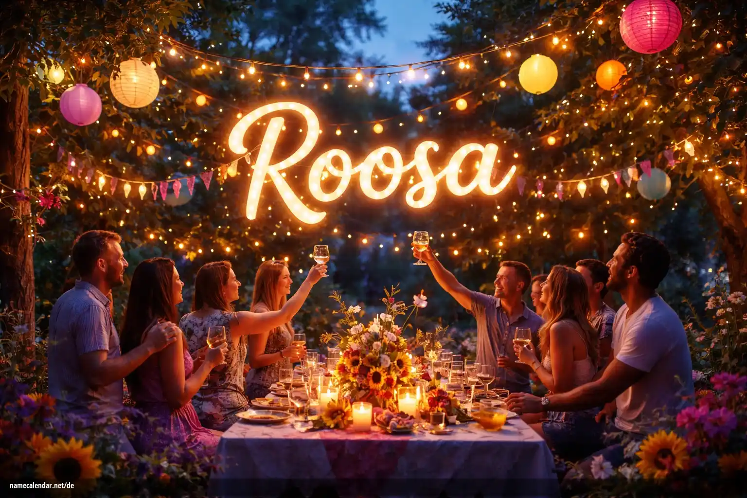 Feier des Namenstages und des Namens - Roosa