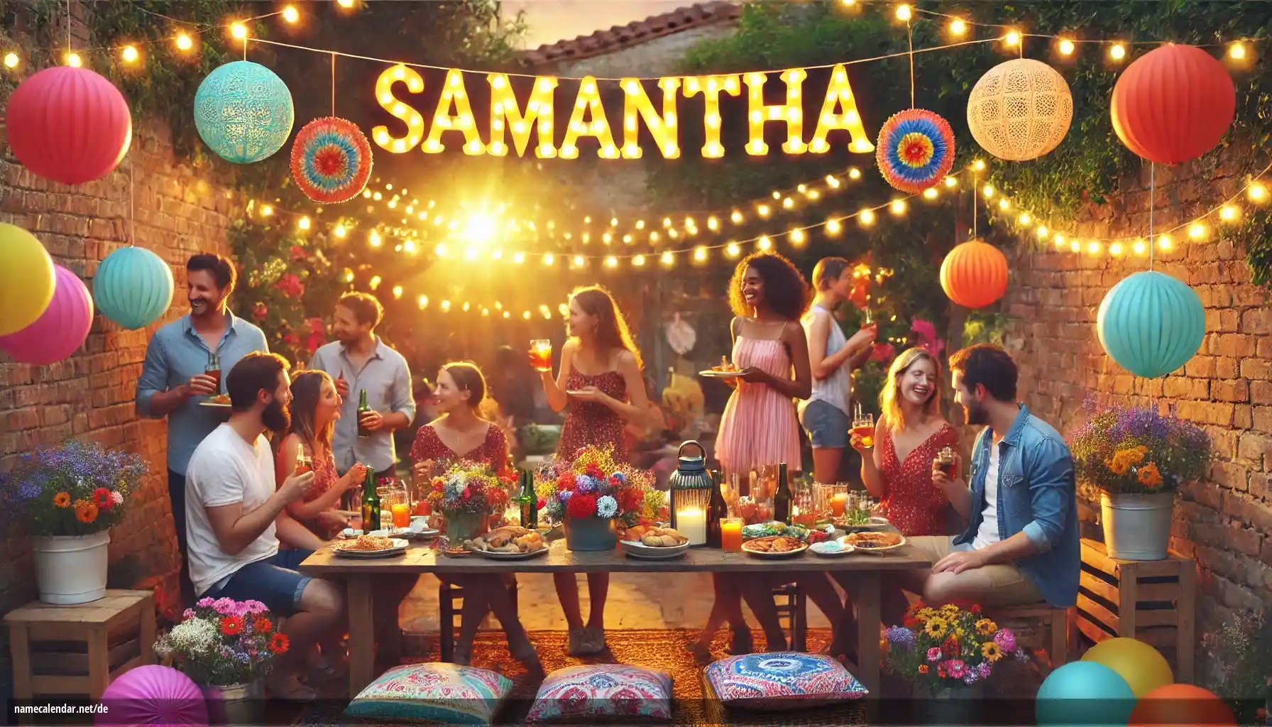 Feier des Namenstages und des Namens - Samantha