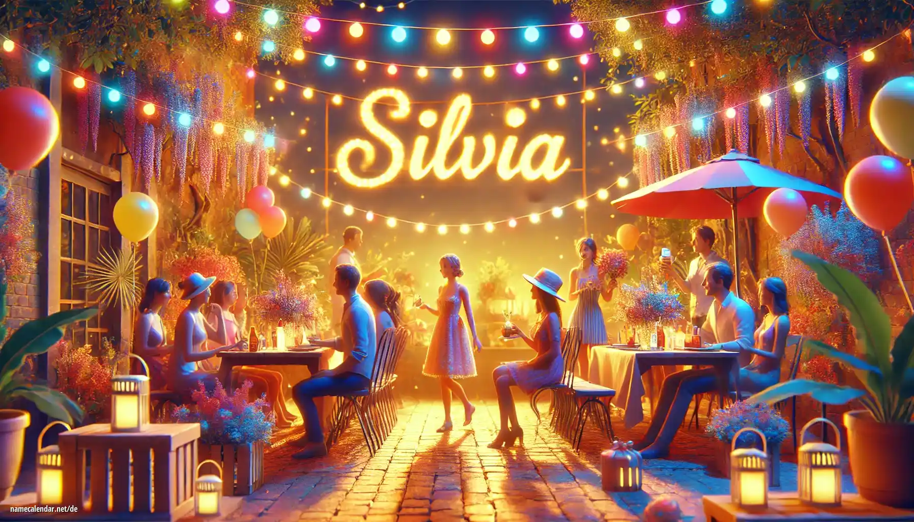 Feier des Namenstages und des Namens - Silvia