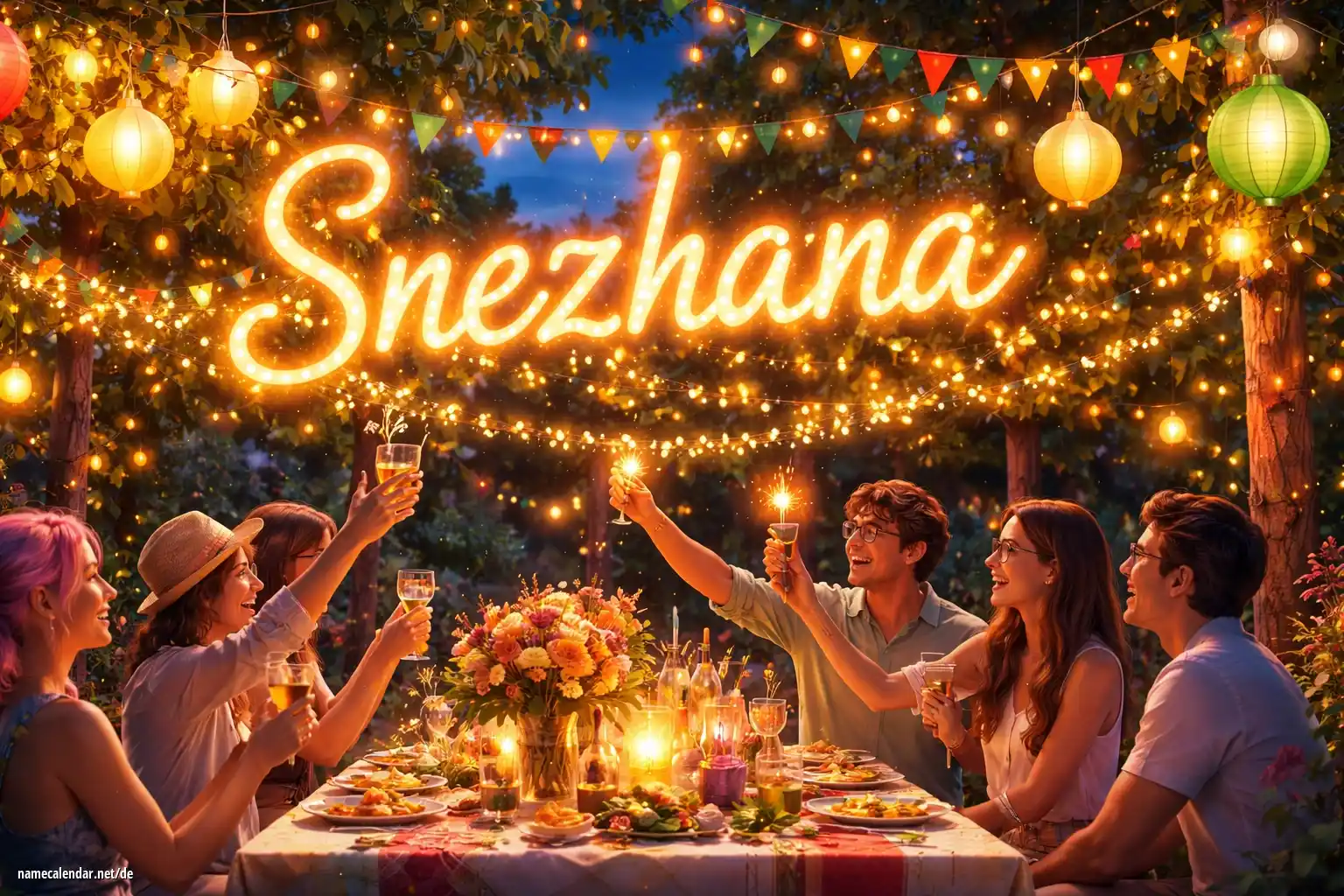 Feier des Namenstages und des Namens - Snezhana