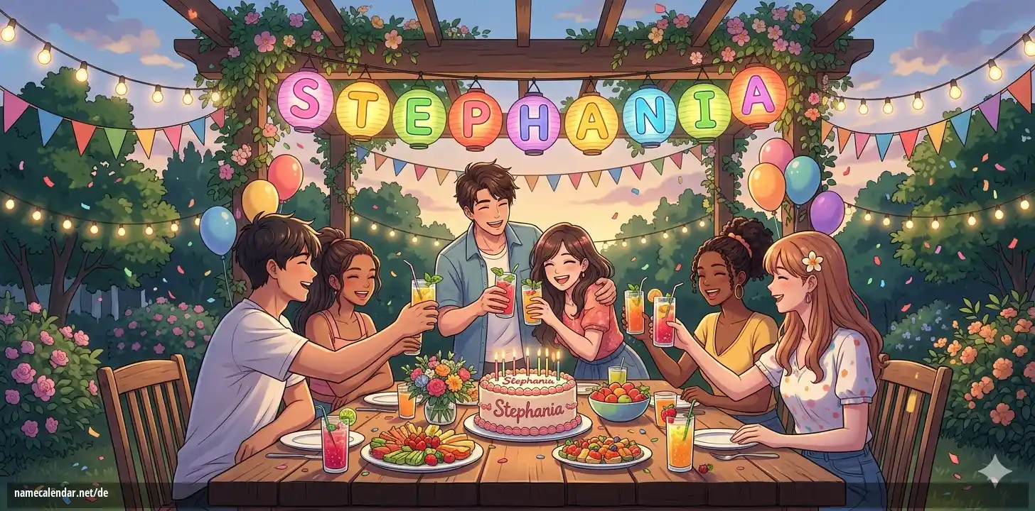Feier des Namenstages und des Namens - Stephania