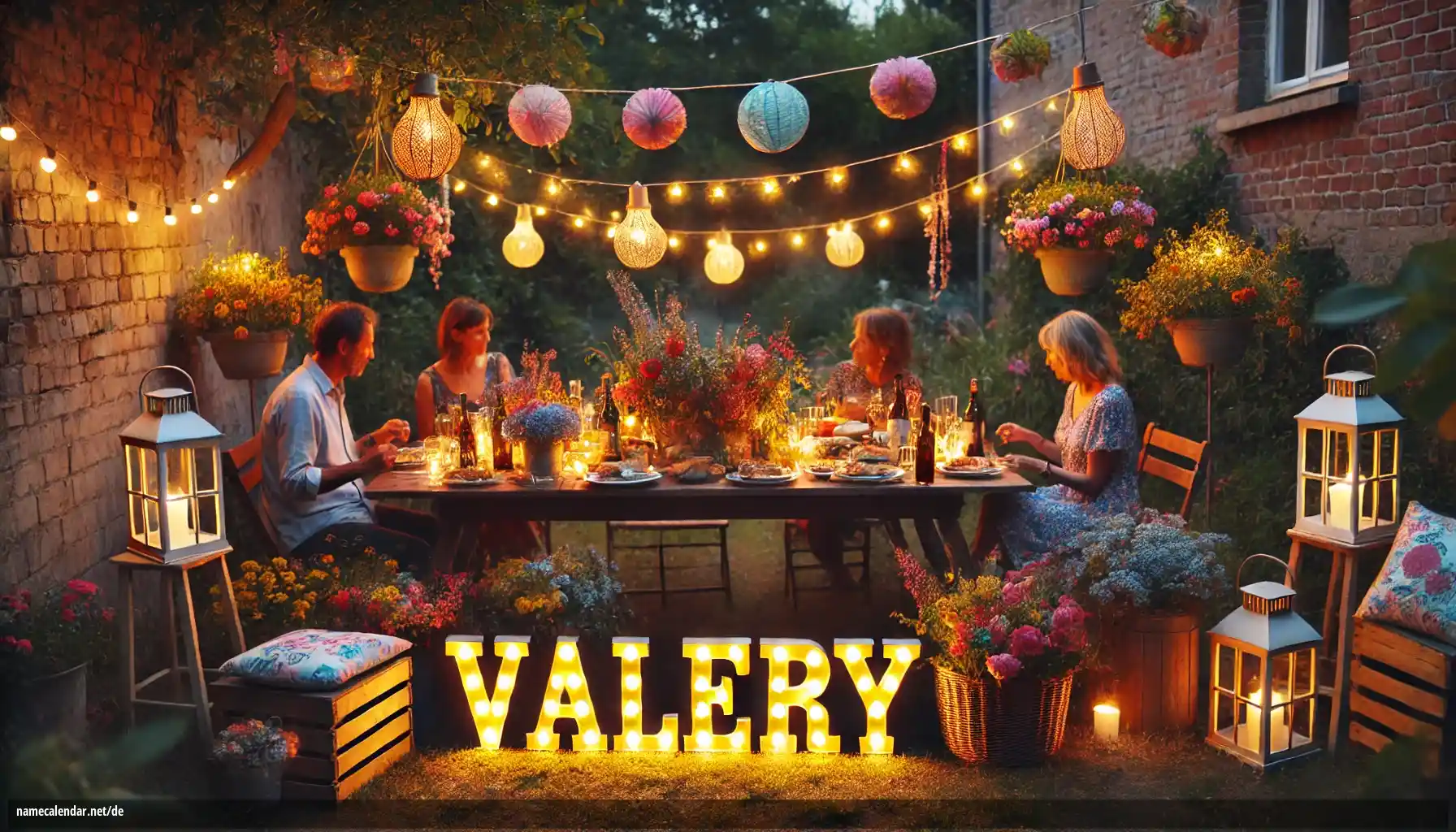 Feier des Namenstages und des Namens - Valery