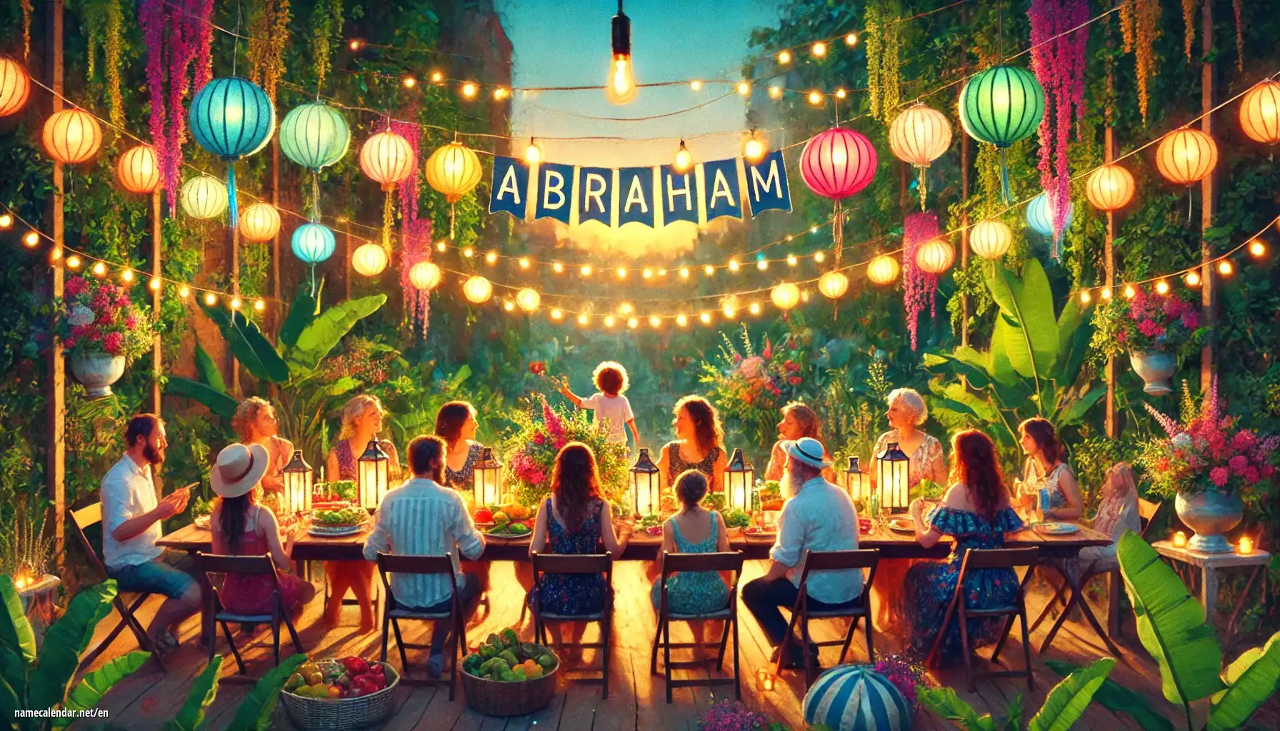 Celebration of name day and name - Ábrahám