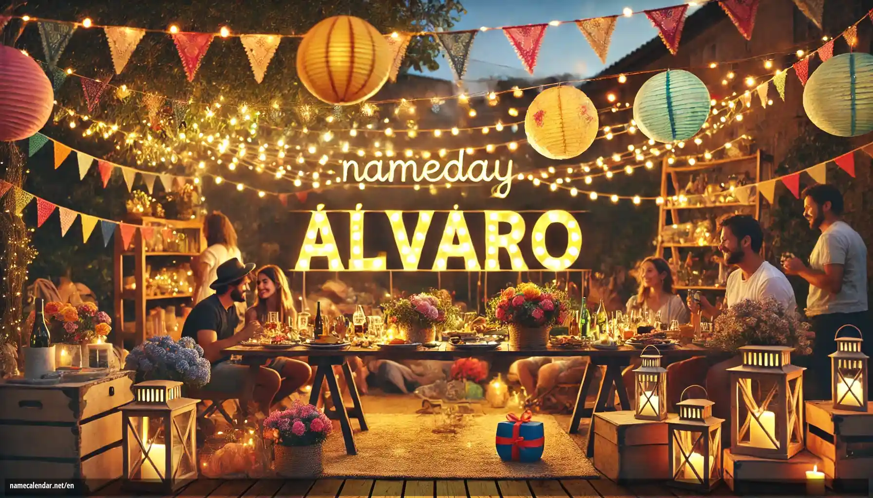 Celebration of name day and name - Álvaro