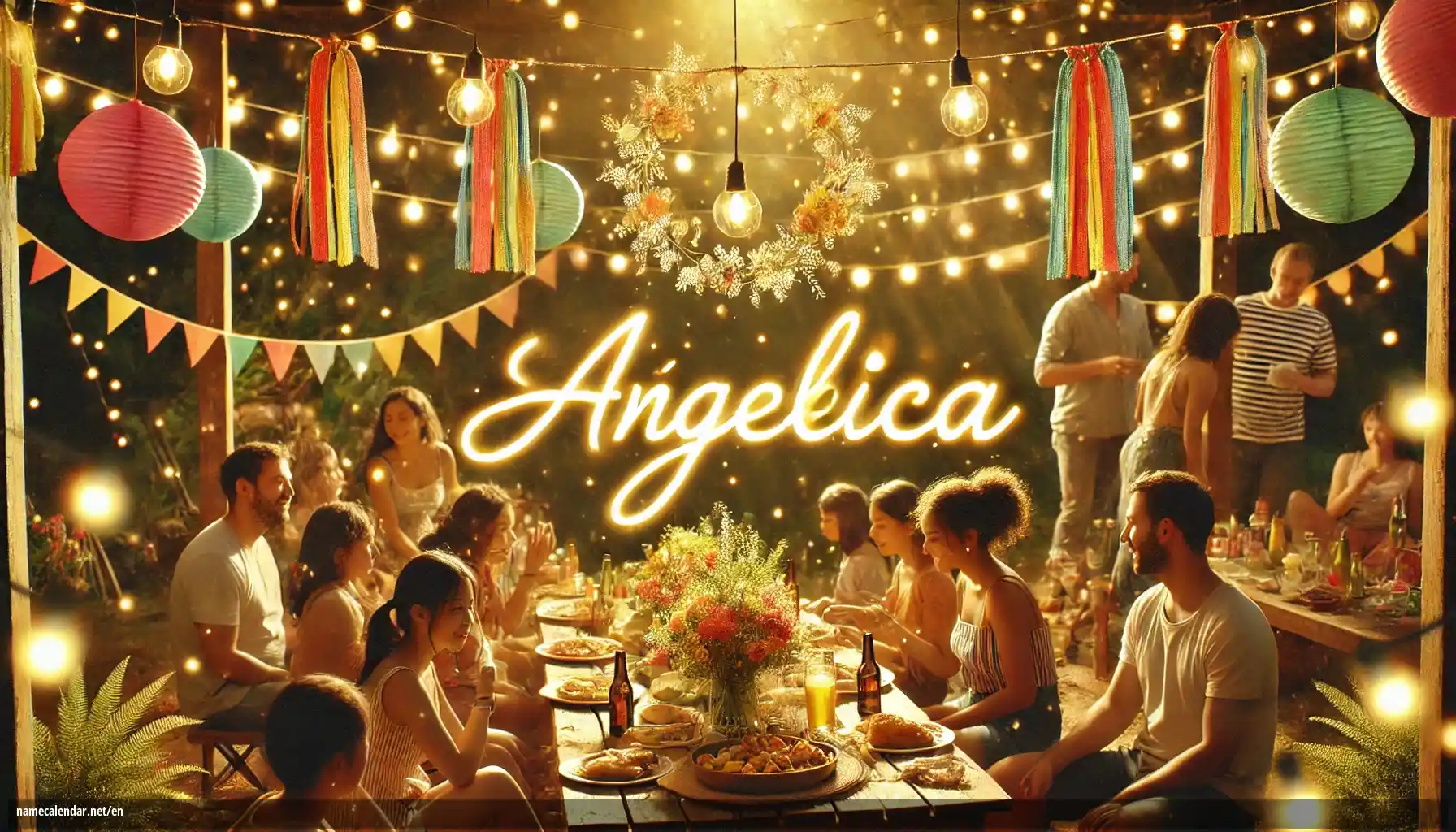 Celebration of name day and name - Ángelica