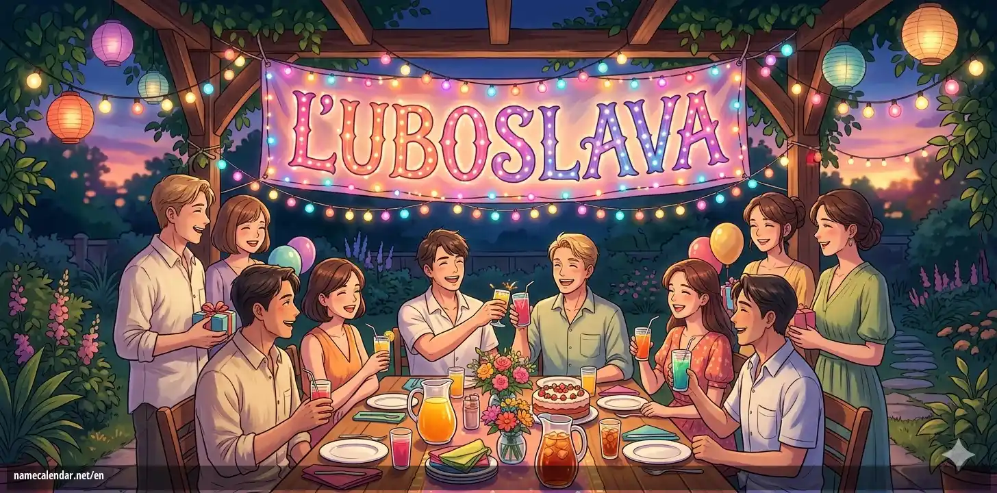 Celebration of name day and name - Ľuboslava