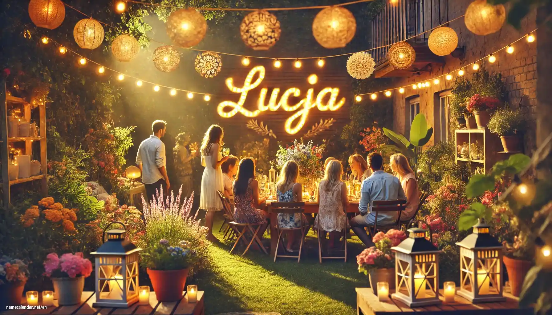 Celebration of name day and name - Łucja