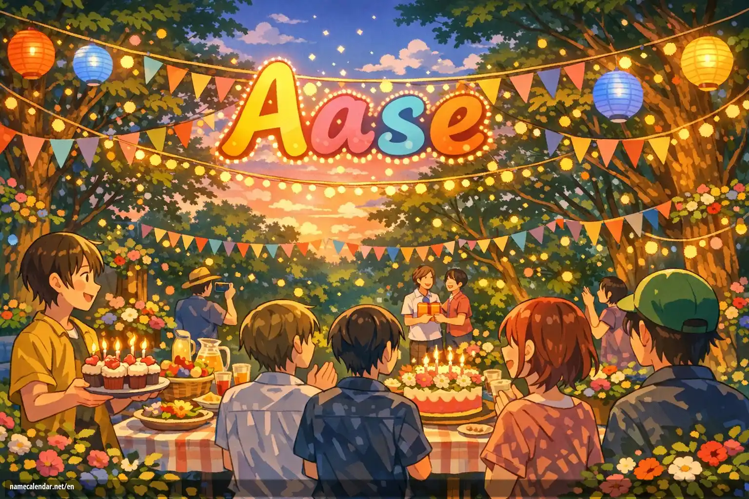 Celebration of name day and name - Aase