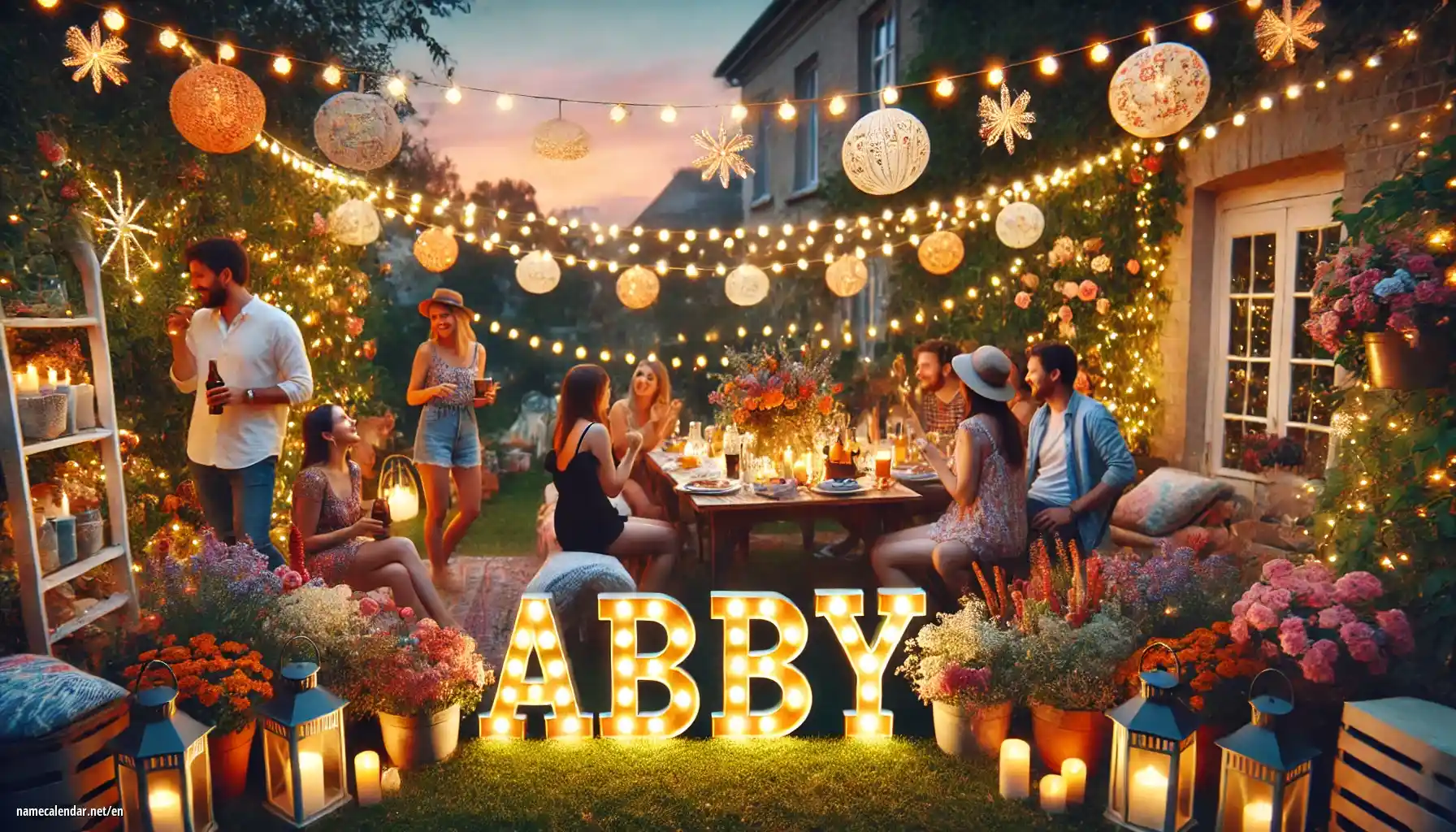 Celebration of name day and name - Abby