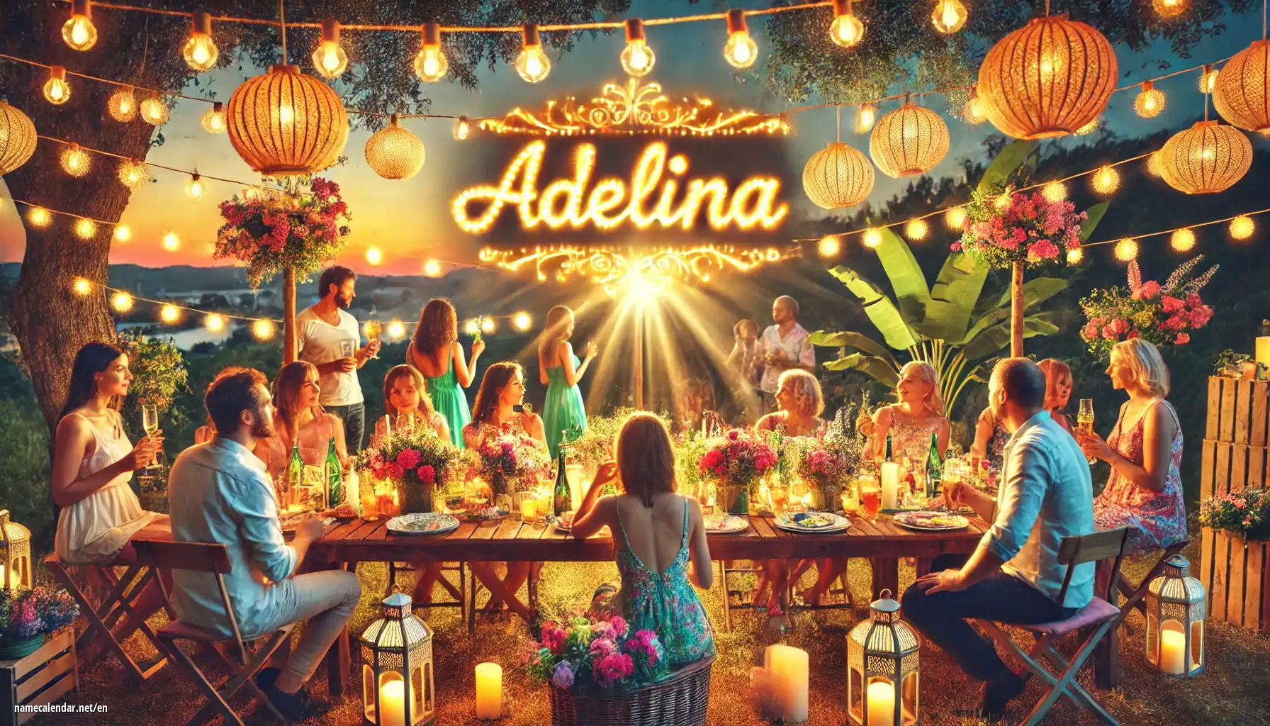 Celebration of name day and name - Adelina