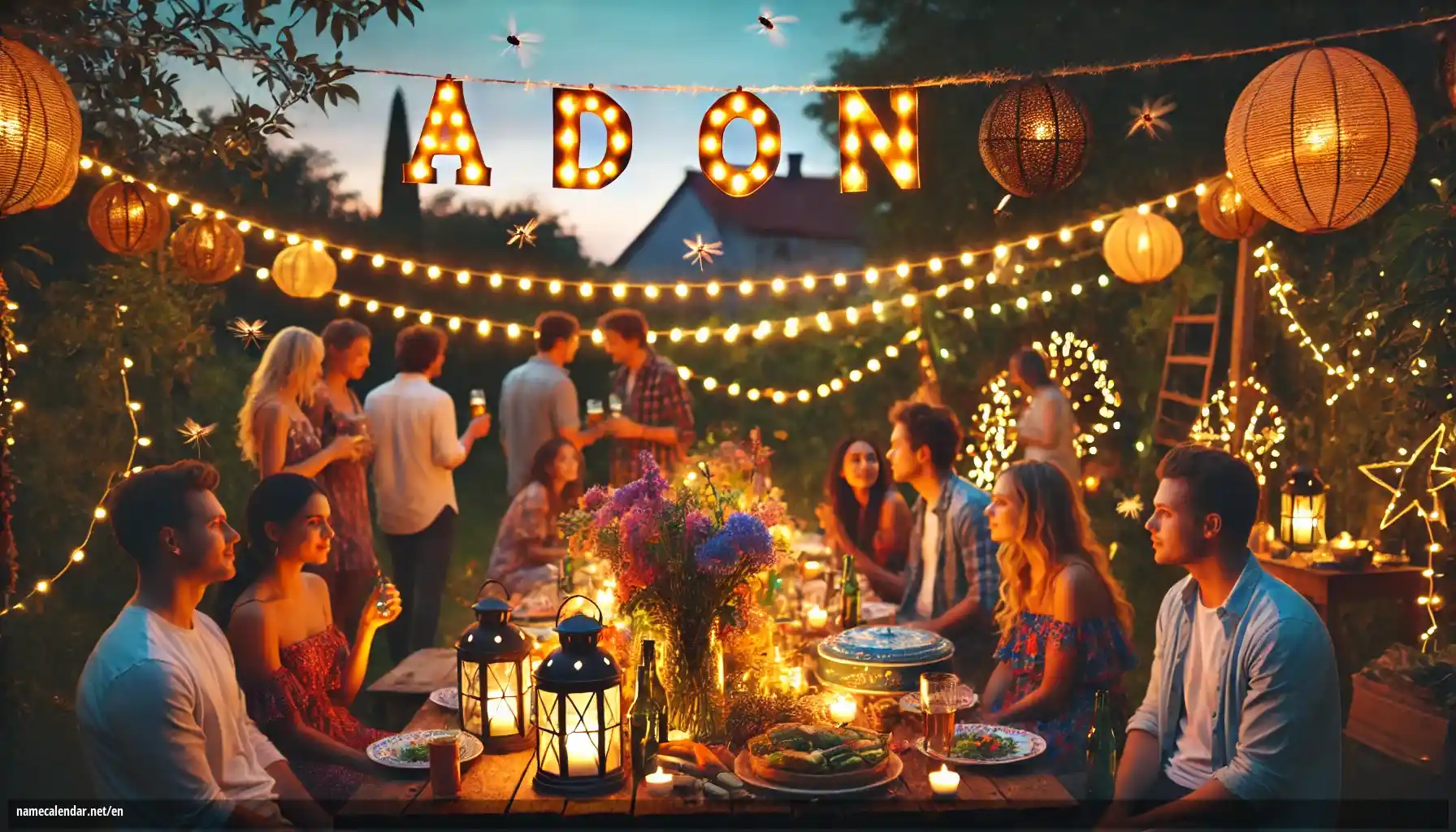 Celebration of name day and name - Adon