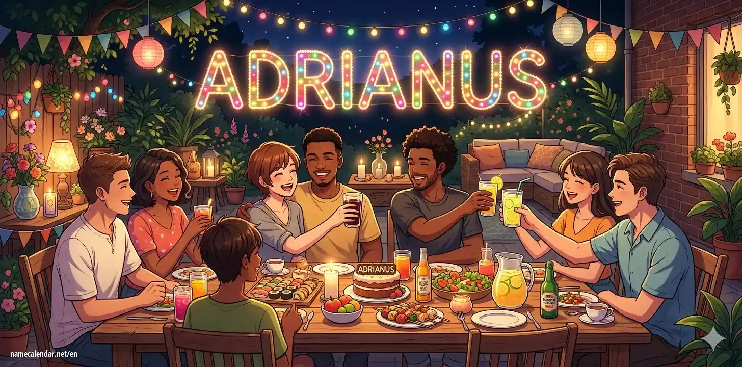 Celebration of name day and name - Adrianus