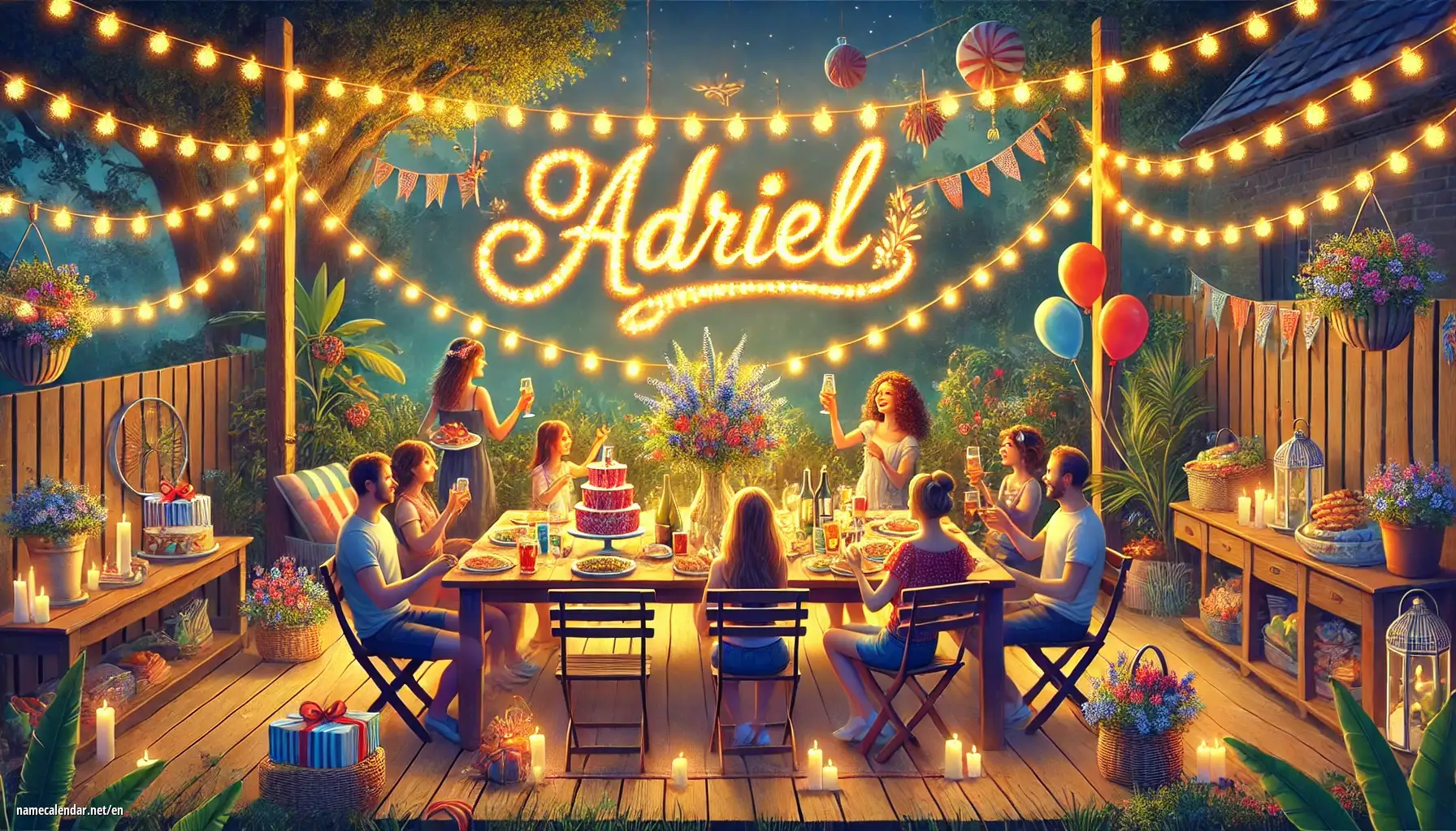 Celebration of name day and name - Adriel